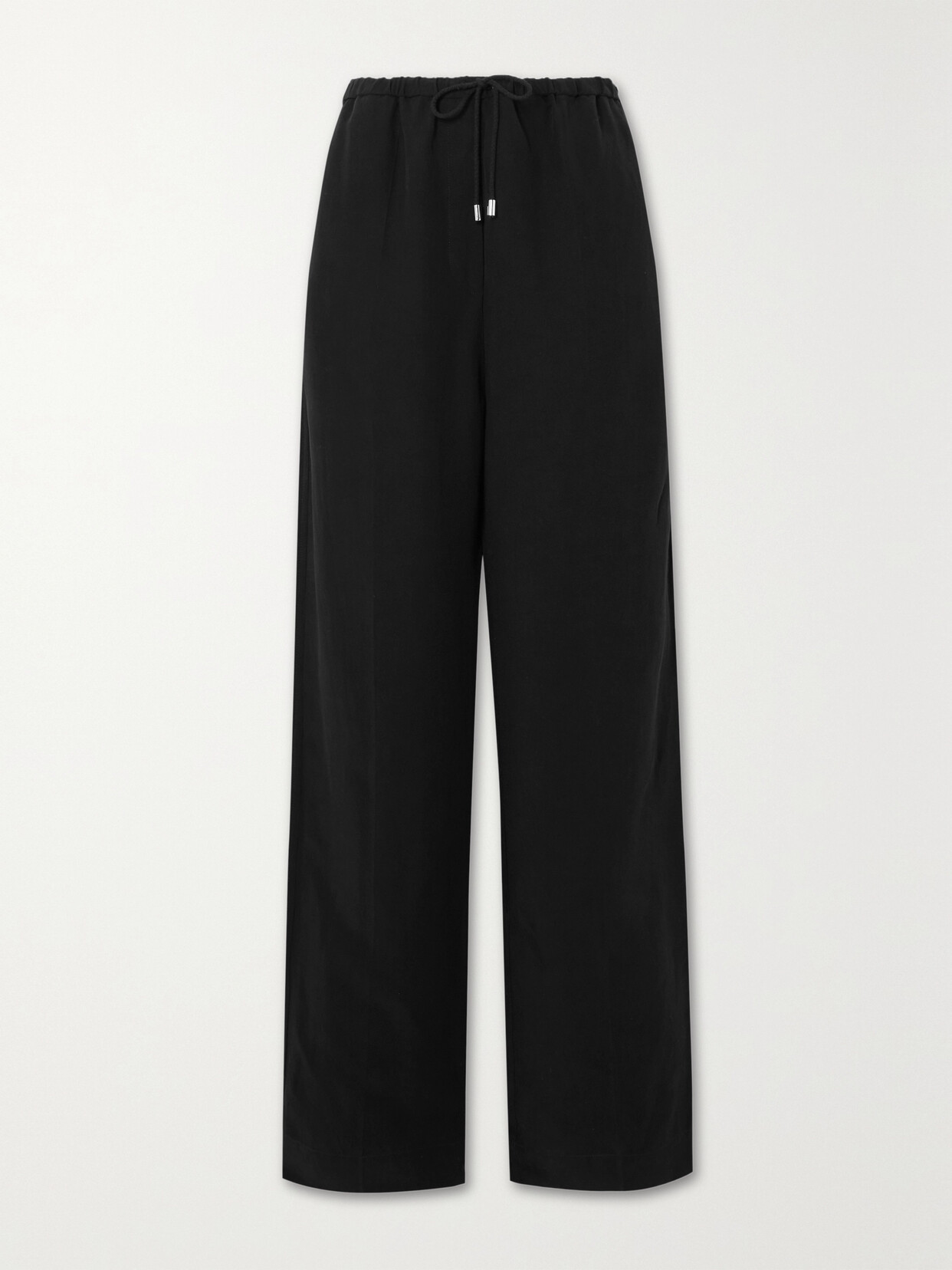 TOTEME - Lyocell And Linen-blend Wide-leg Pants - Black