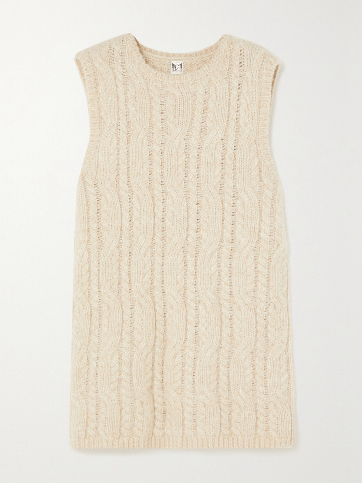 TOTEME - Cable-knit Alpaca, Cotton And Merino Wool-blend Vest - Cream