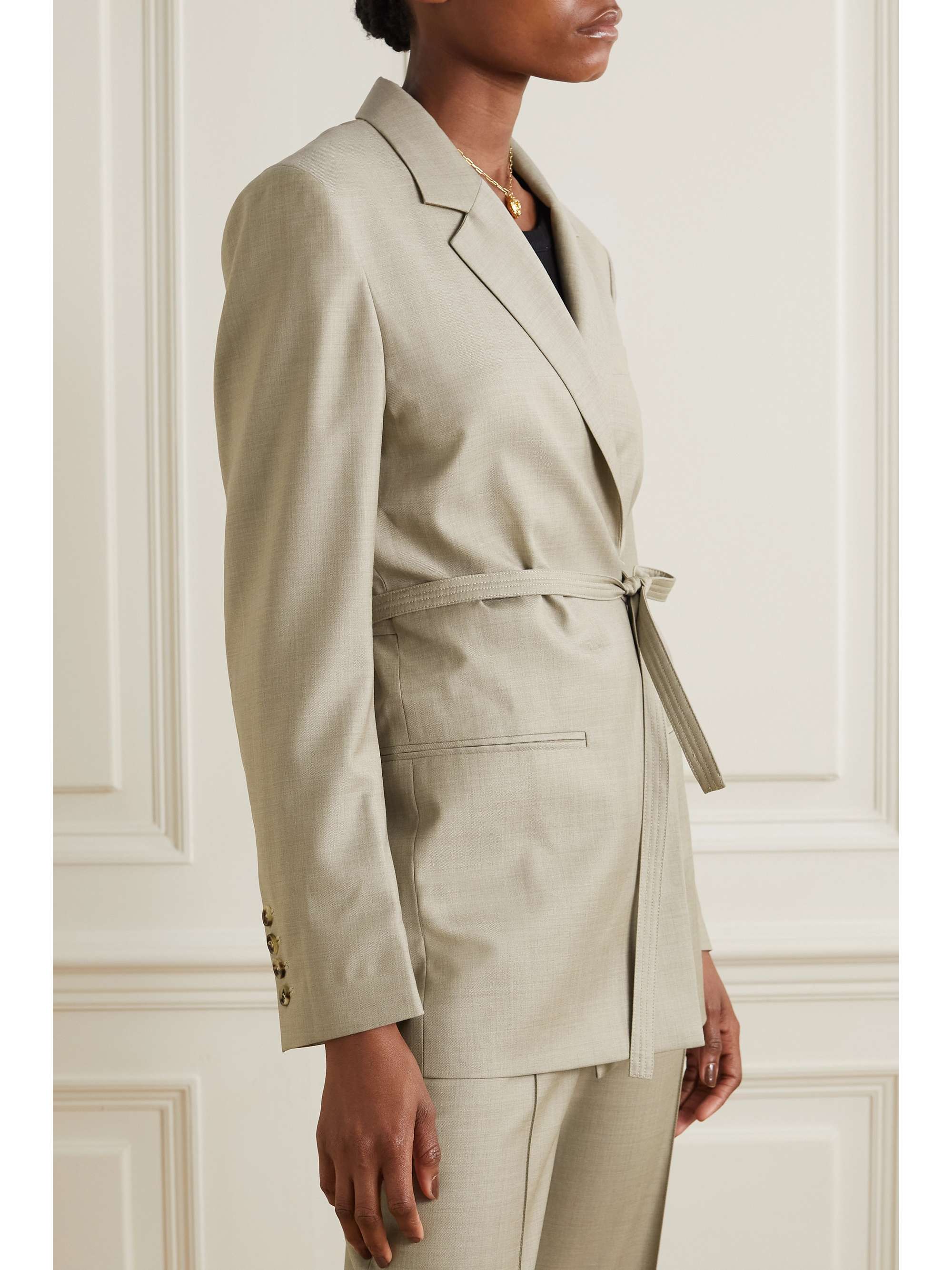 TOTEME Wool-twill wrap blazer