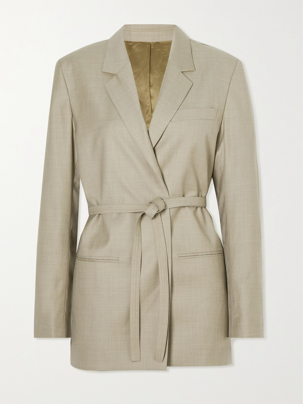 TOTEME - Wool-twill Wrap Blazer - Neutrals