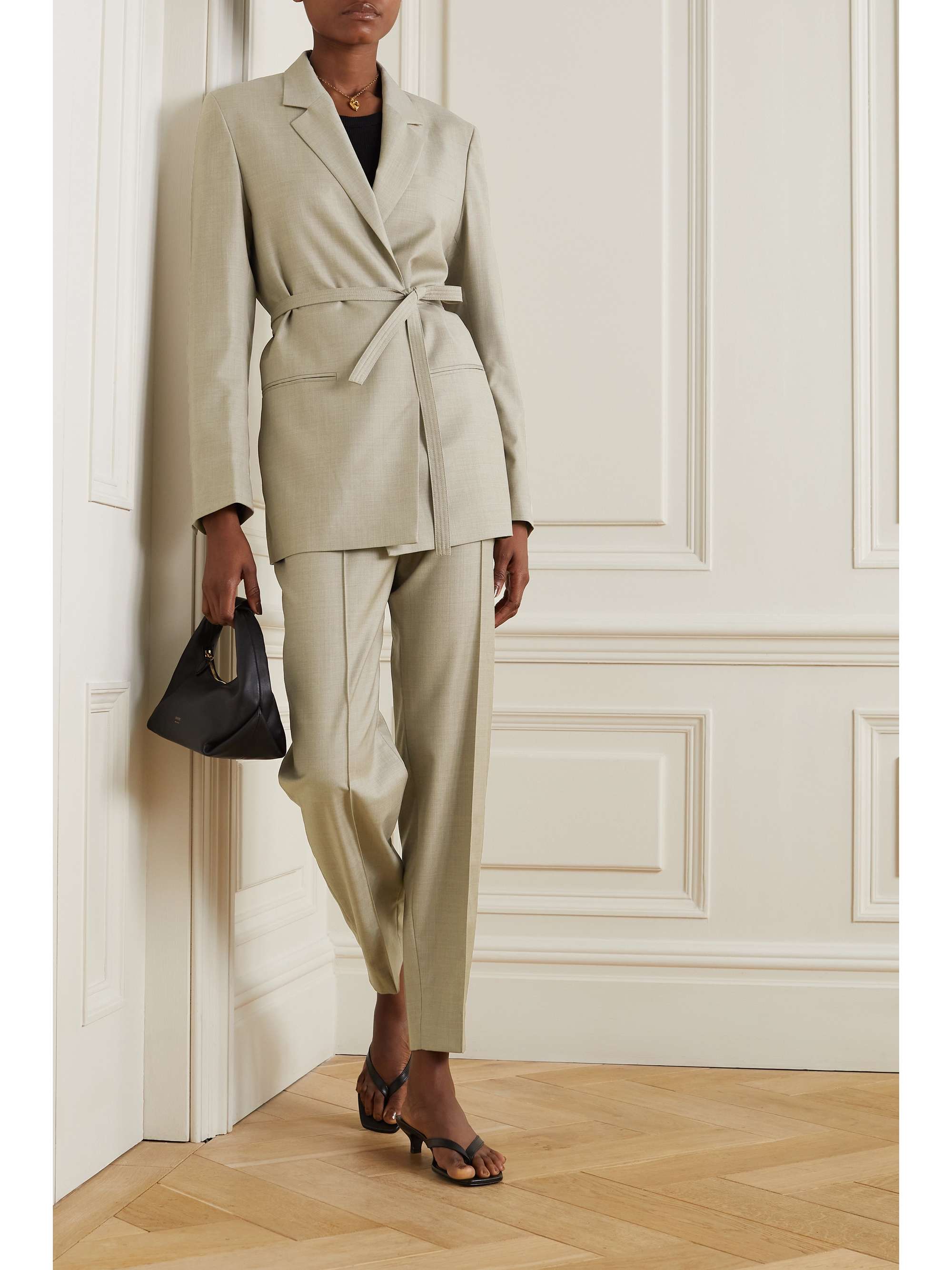 TOTEME Wool-twill wrap blazer