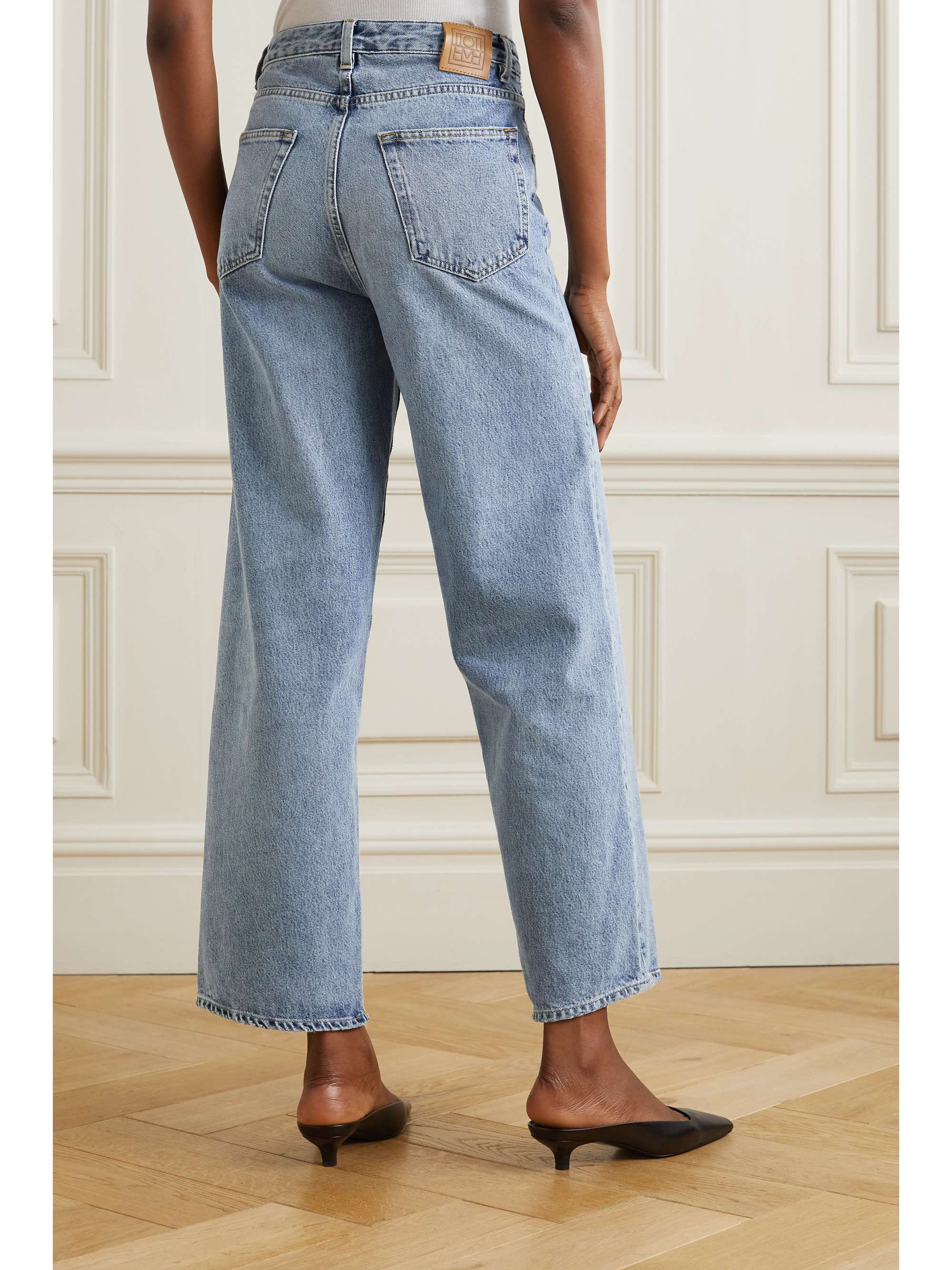 TOTEME High-rise flared organic jeans