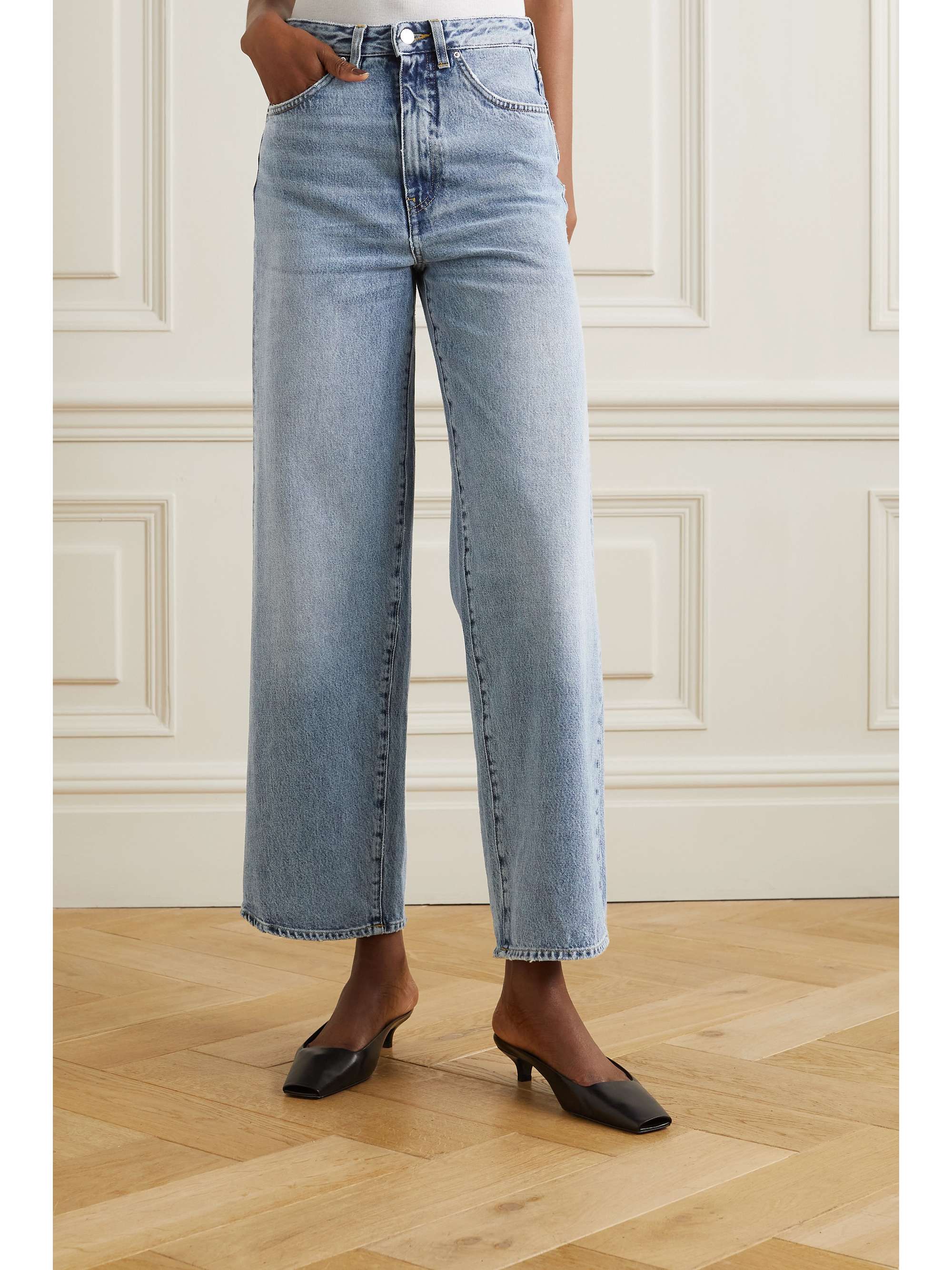 TOTEME High-rise flared organic jeans