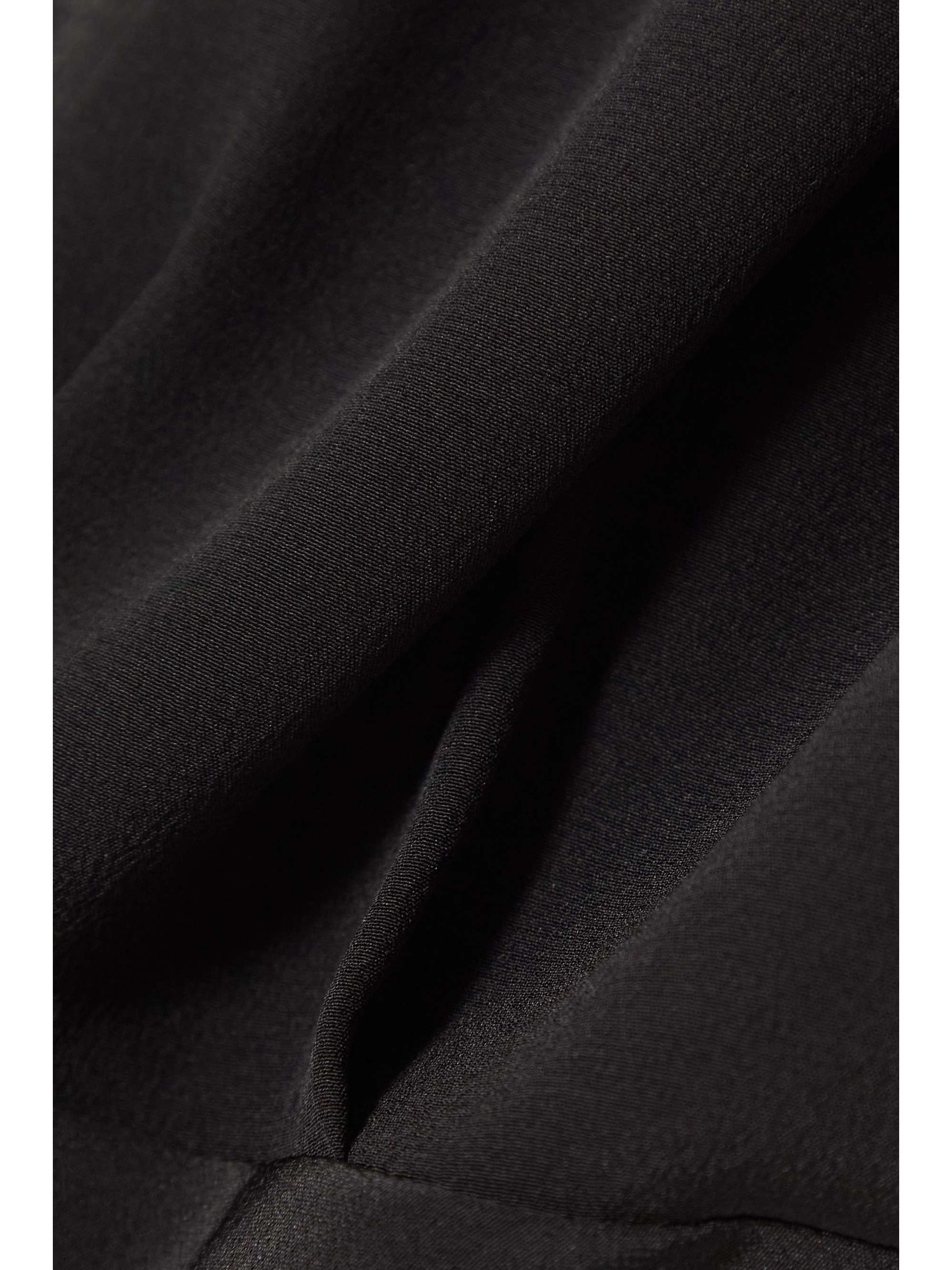 TOTEME Tie-detailed gathered silk crepe de chine camisole