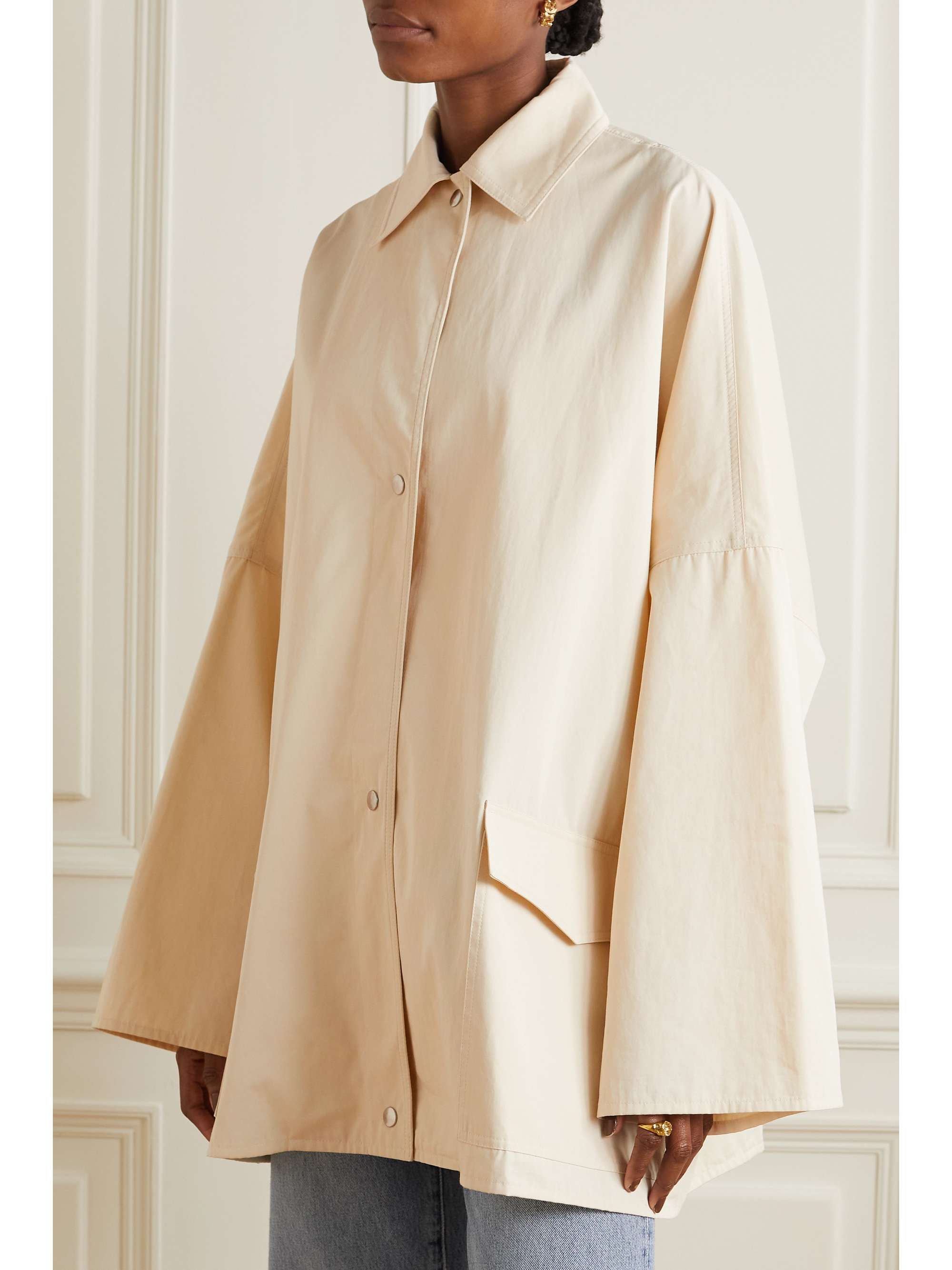 TOTEME Oversized washed organic cotton jacket