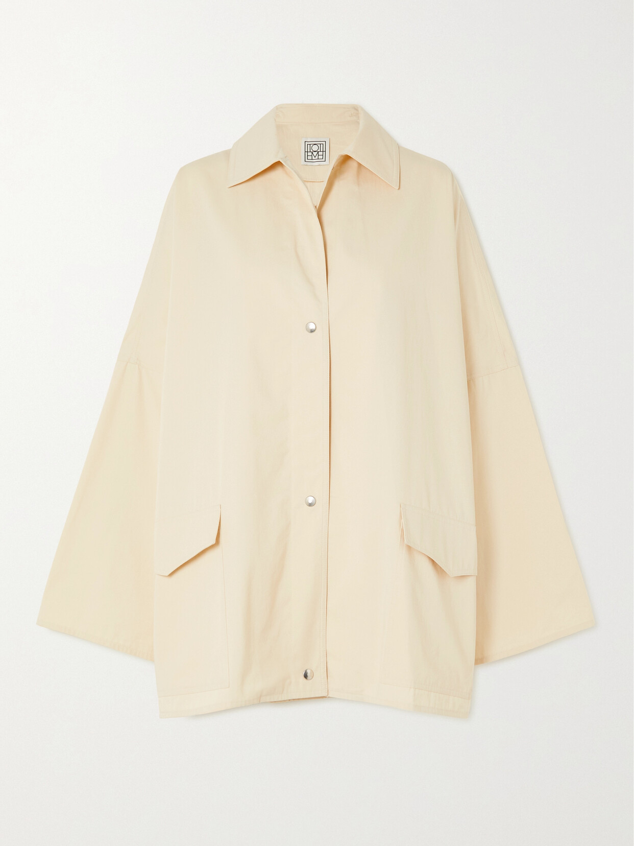 TOTEME - Oversized Washed Organic Cotton Jacket - Cream