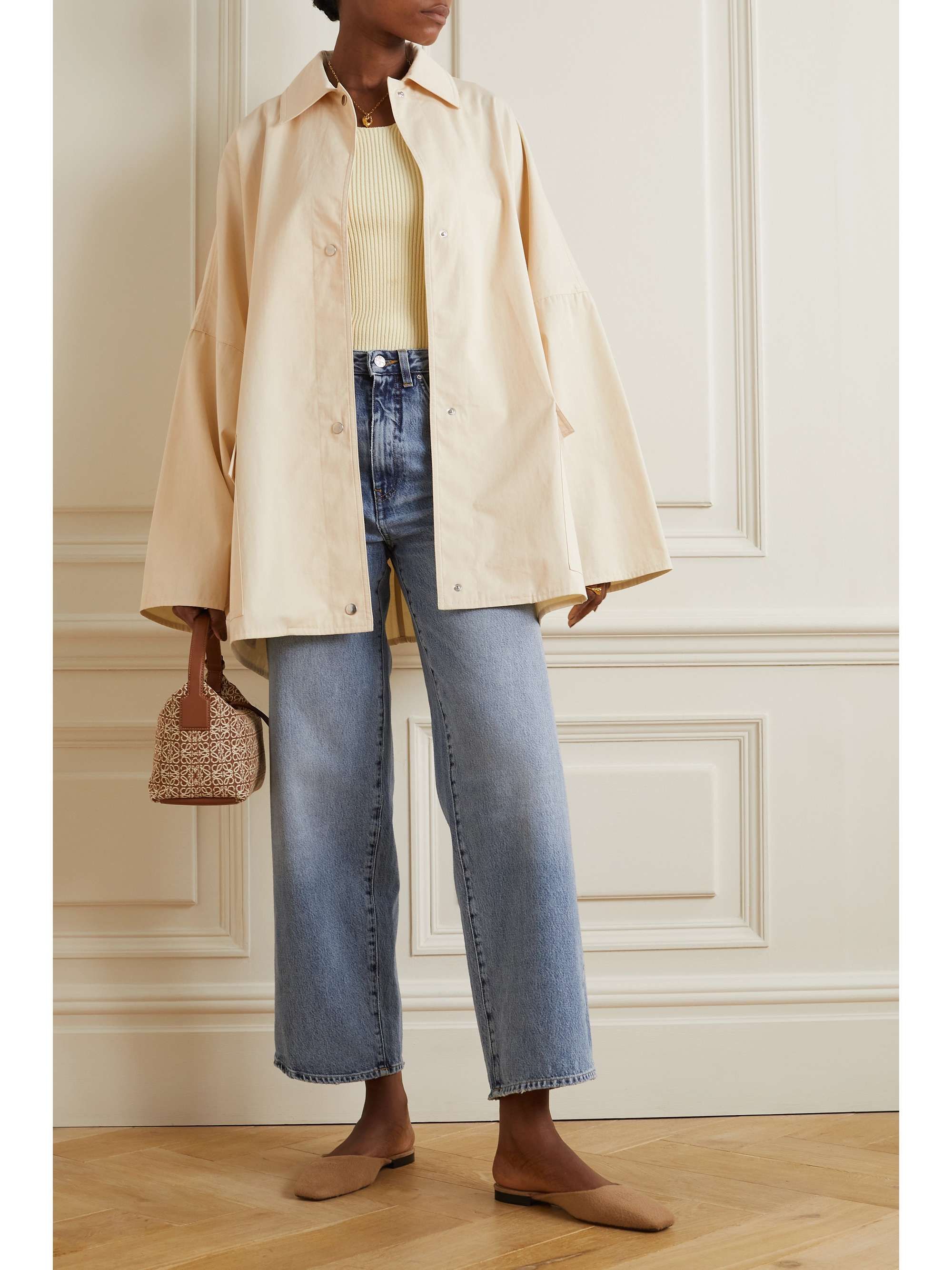 TOTEME Oversized washed organic cotton jacket