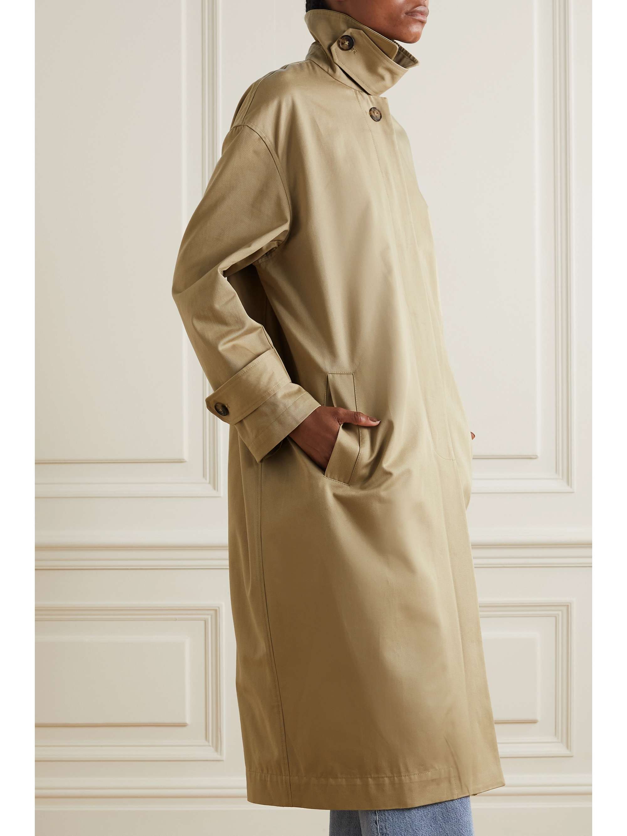 TOTEME Oversized organic cotton-gabardine trench coat | NET-A-PORTER