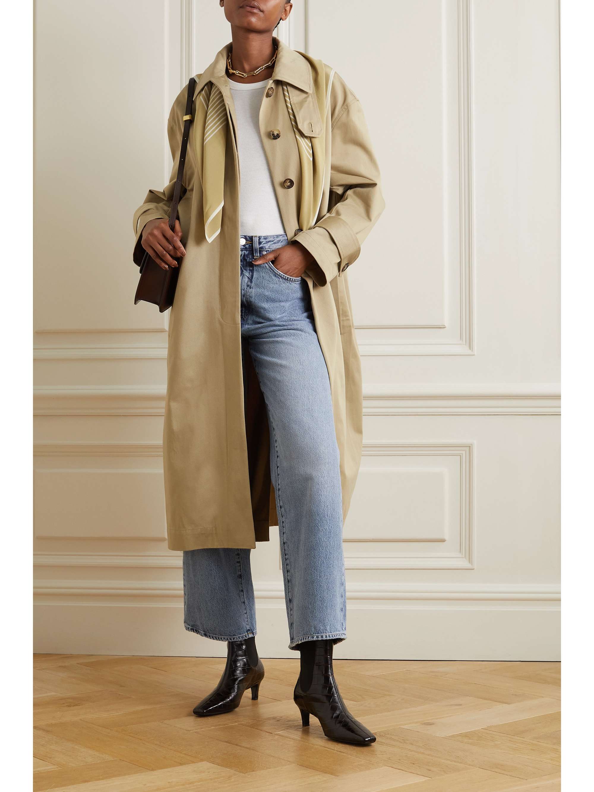 TOTEME Oversized organic cotton-gabardine trench coat