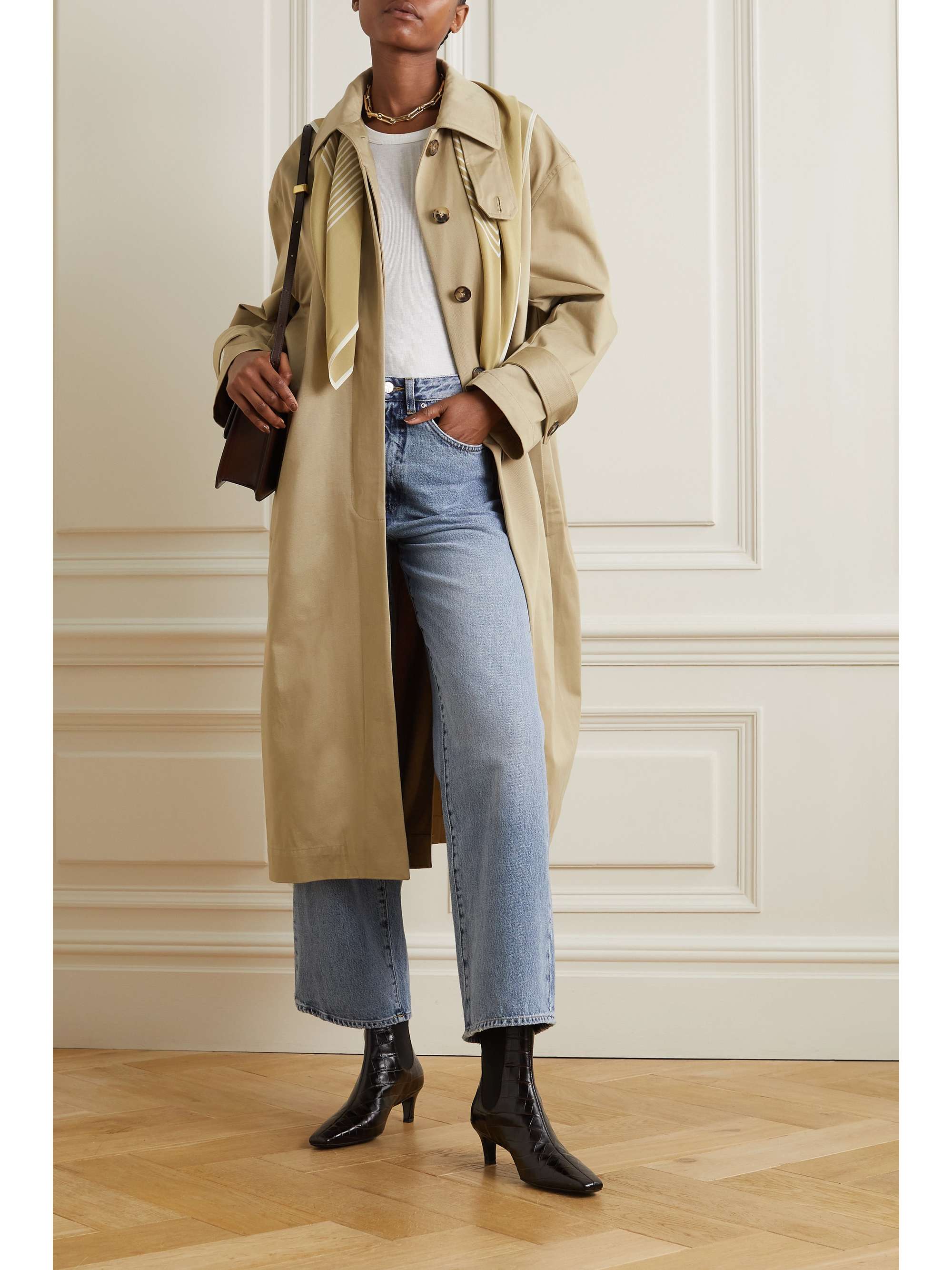 TOTEME Oversized organic cotton-gabardine trench coat | NET-A-PORTER