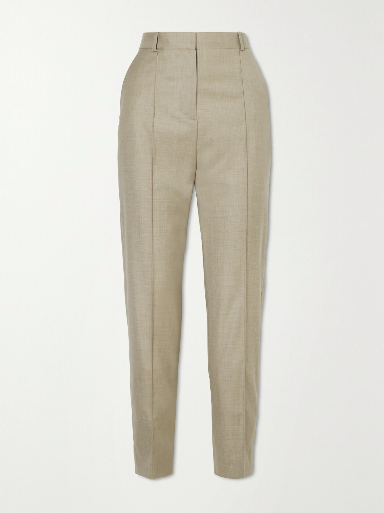 TOTEME - Pleated Wool Tapered-leg Trousers - Neutrals