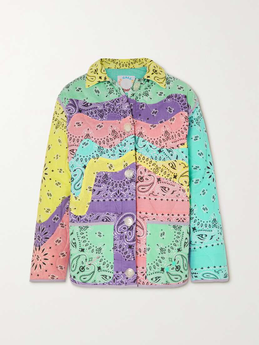 CALL IT BY YOUR NAME Patchwork Paisley-print Cotton-poplin Jacket
