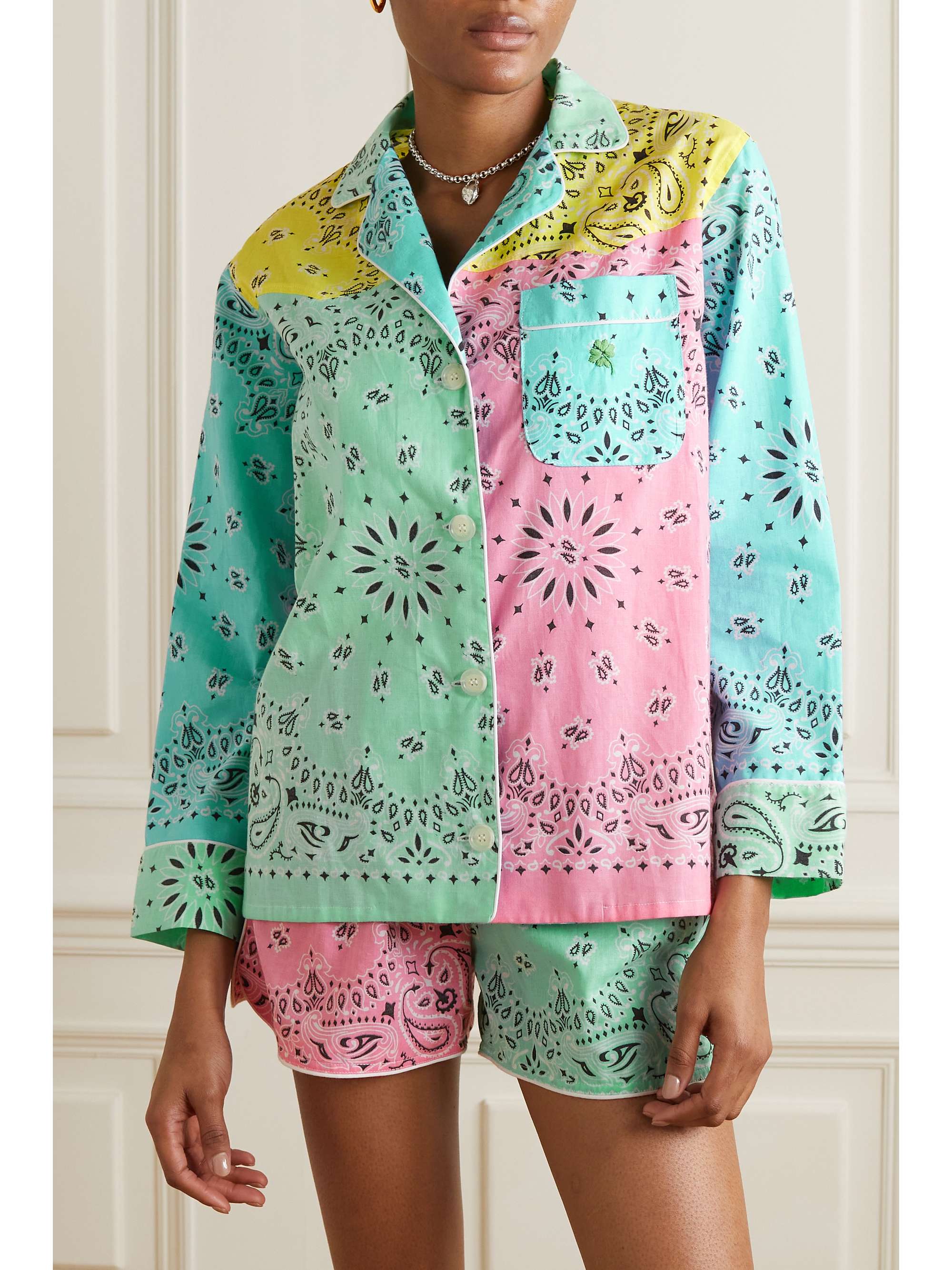 CALL IT BY YOUR NAME Patchwork paisleyprint cottonpoplin shirt NET