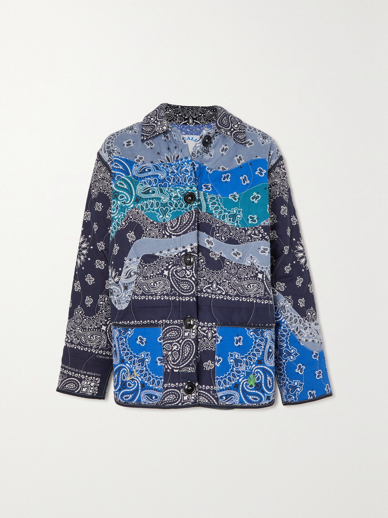 CALL IT BY YOUR NAME - Patchwork Paisley-print Cotton-poplin Jacket - Blue