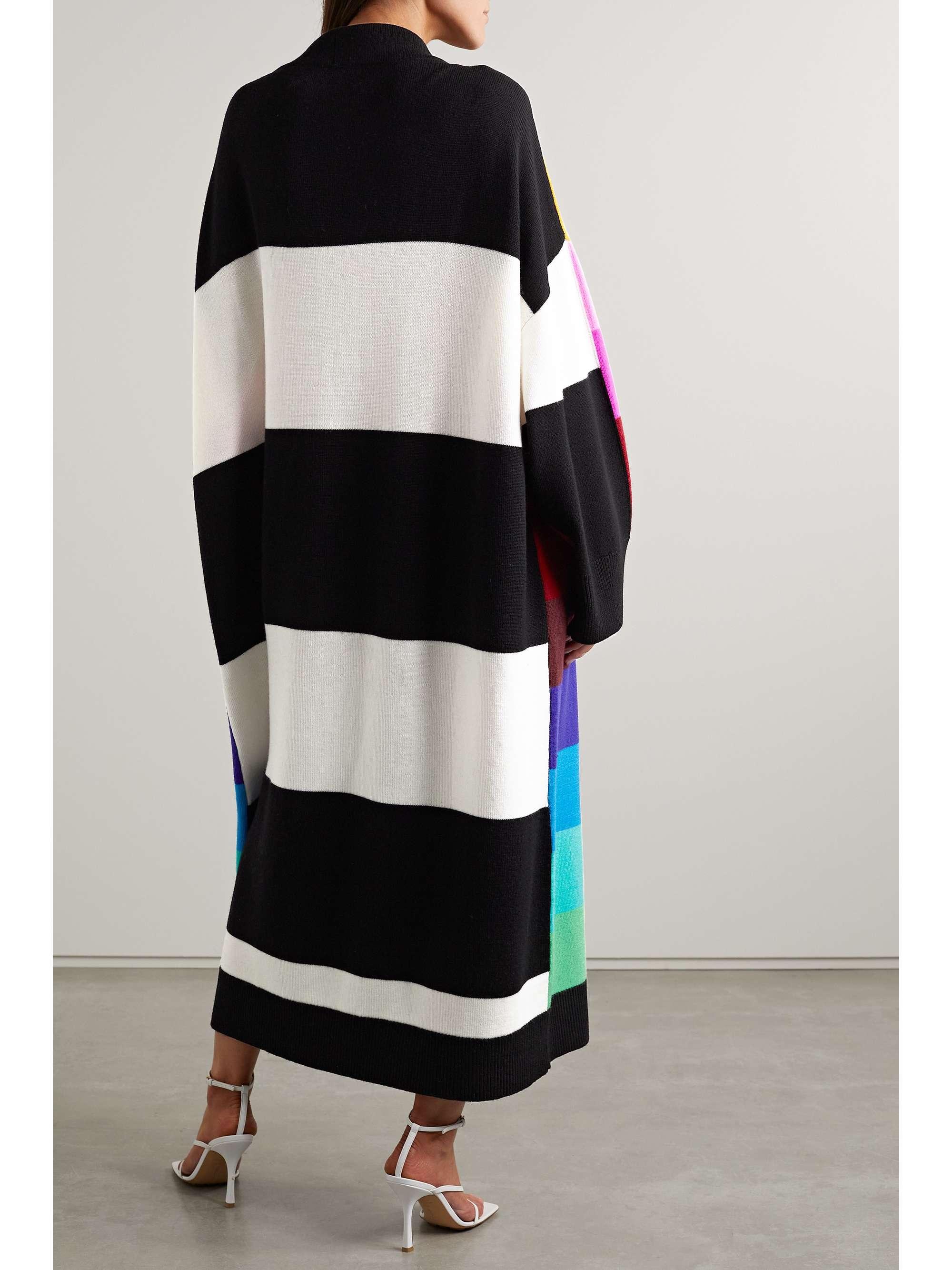 CHRISTOPHER JOHN ROGERS Oversized striped intarsia wool maxi dress