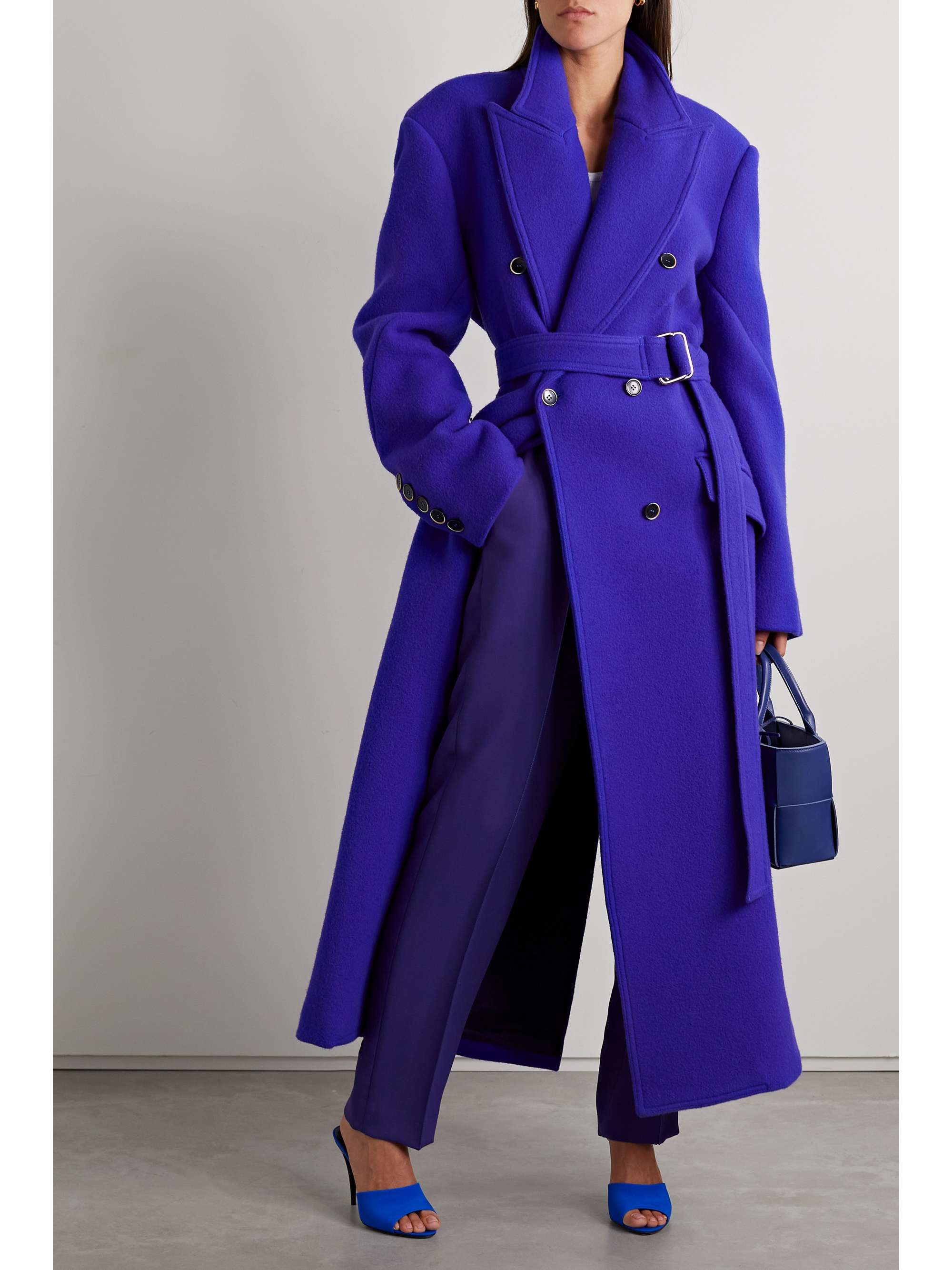 CHRISTOPHER JOHN ROGERS Belted felt coat