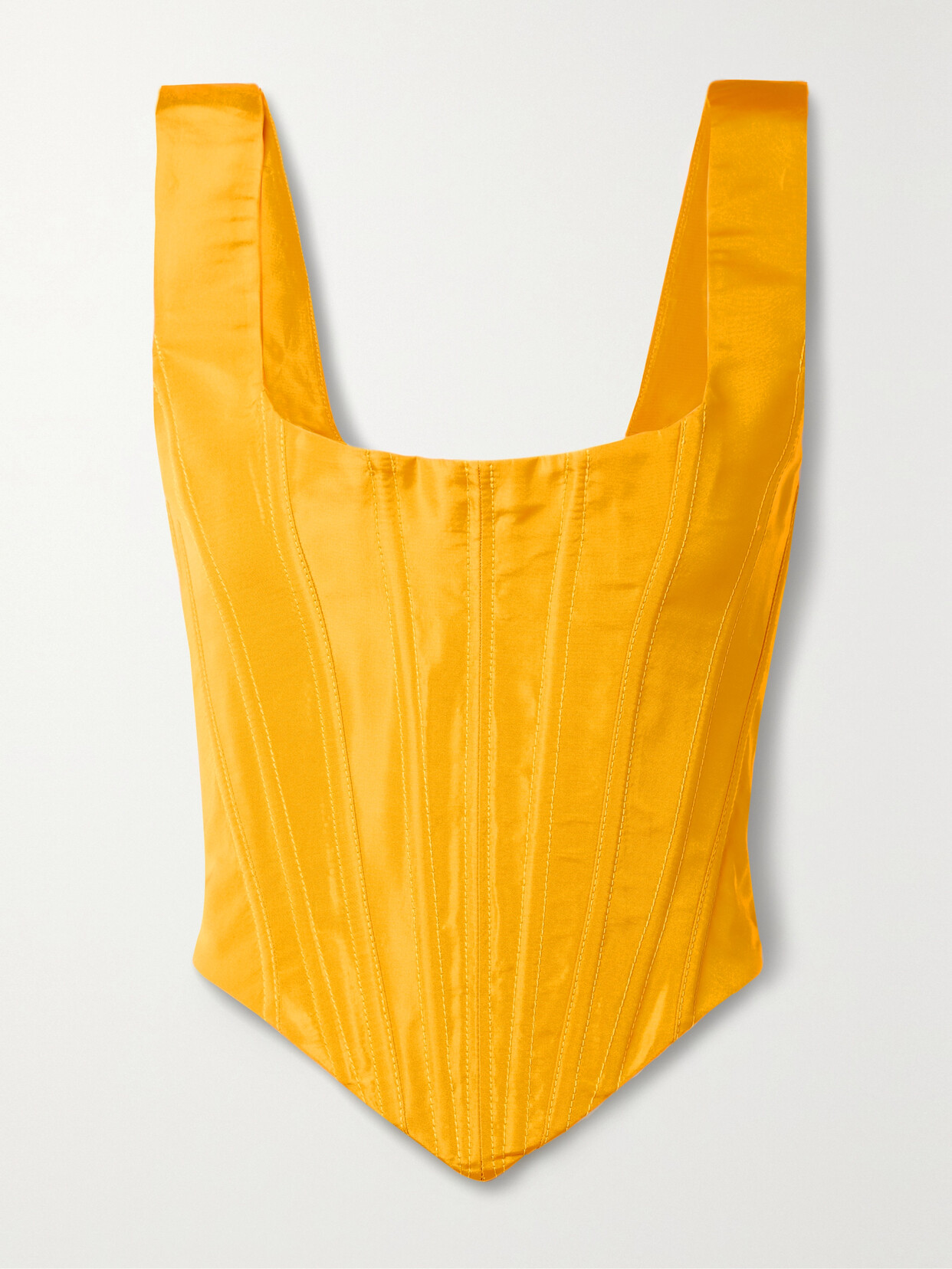 Christopher John Rogers - Silk-faille Bustier Top - Yellow