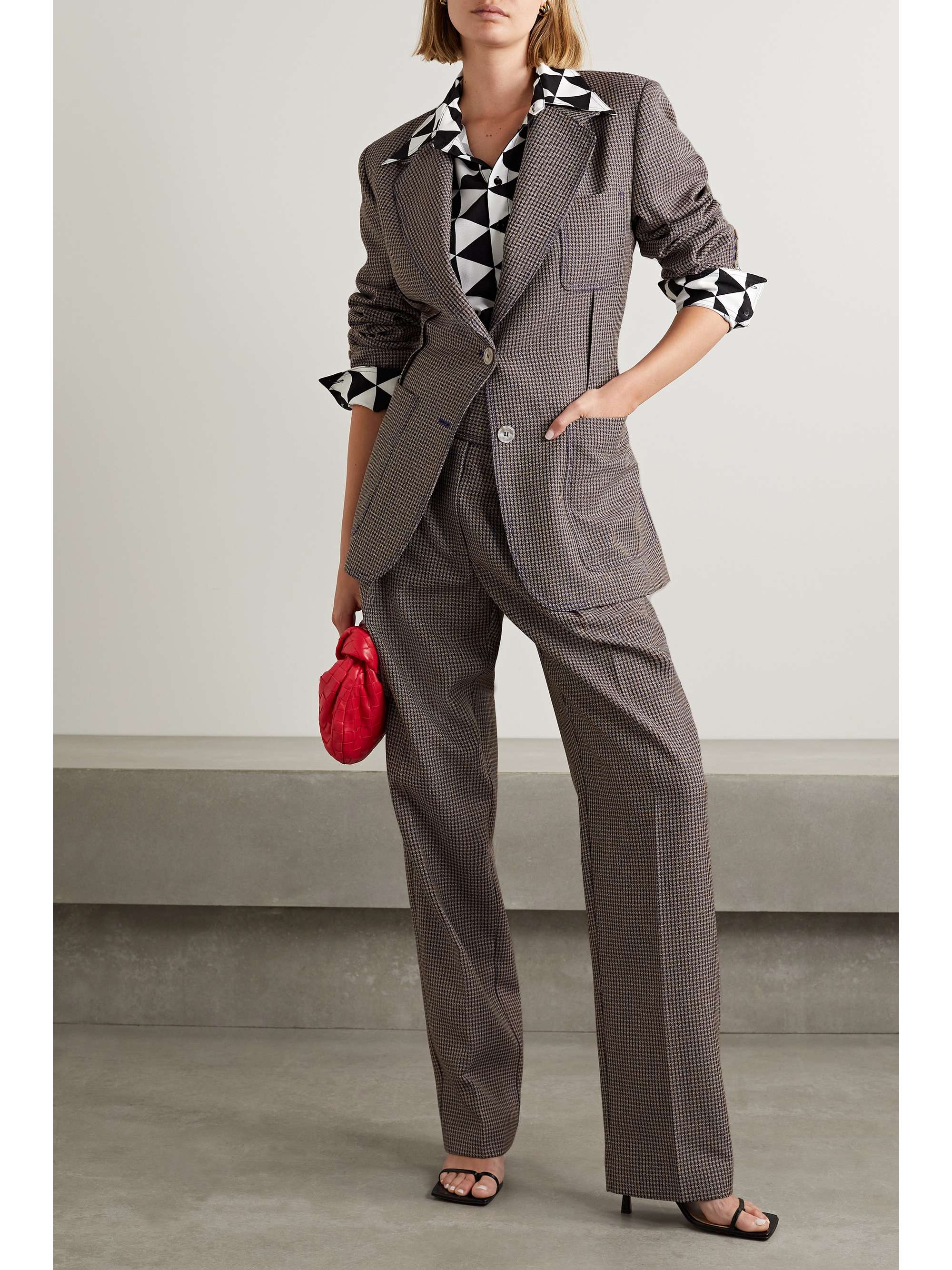 CHRISTOPHER JOHN ROGERS Checked woven blazer