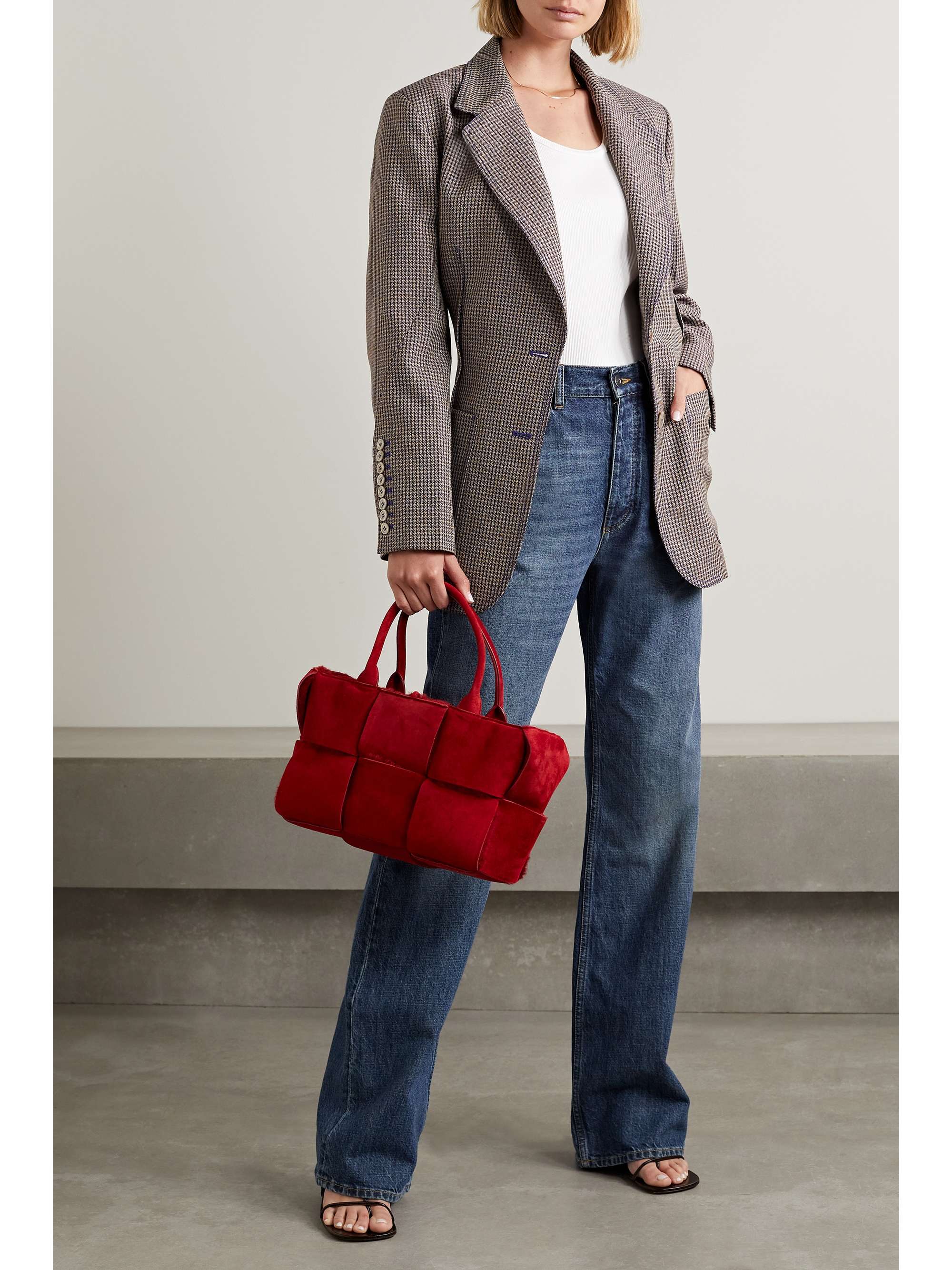 CHRISTOPHER JOHN ROGERS Checked woven blazer
