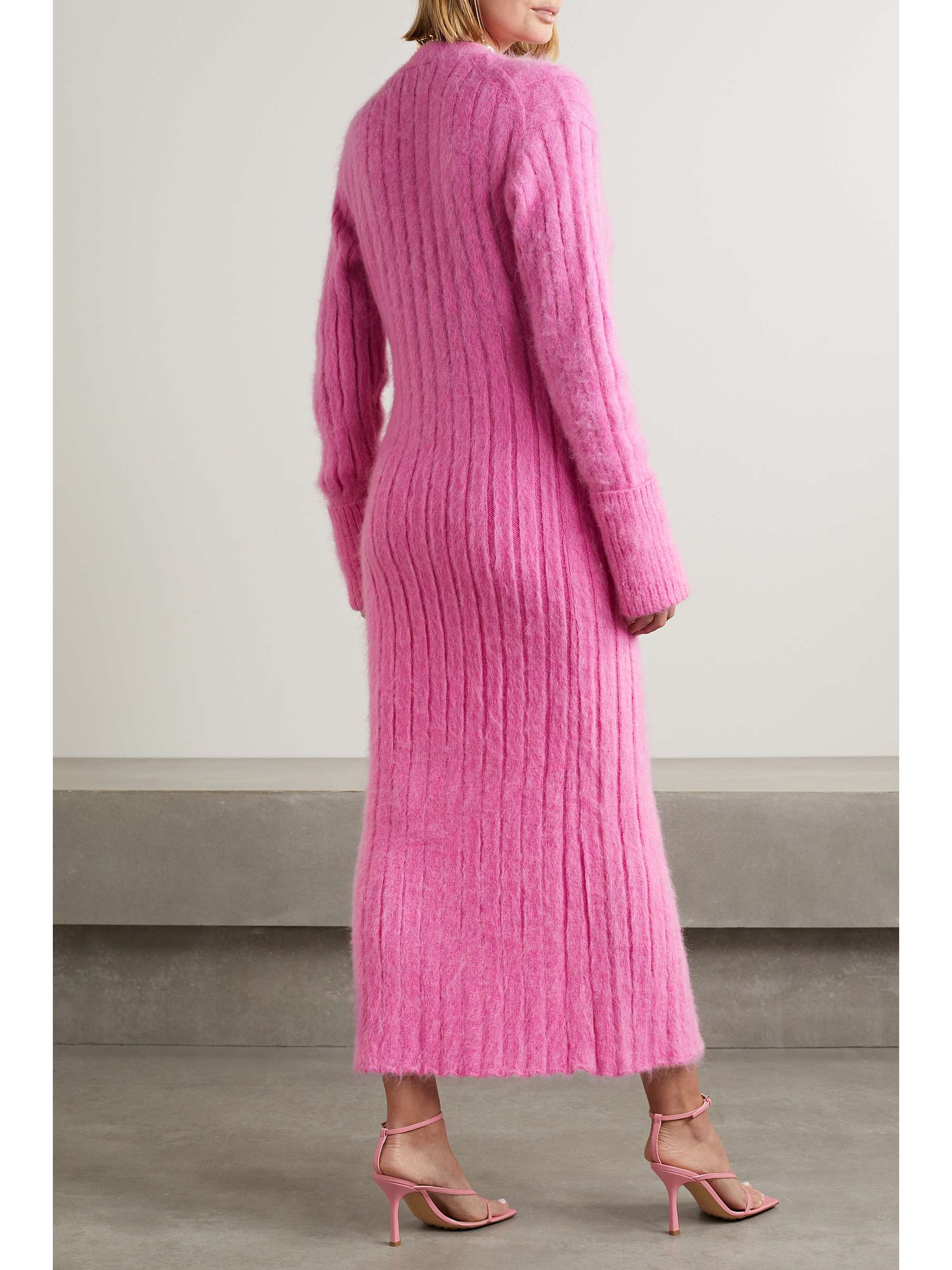 CHRISTOPHER JOHN ROGERS Ribbed brushed wool-blend maxi dress