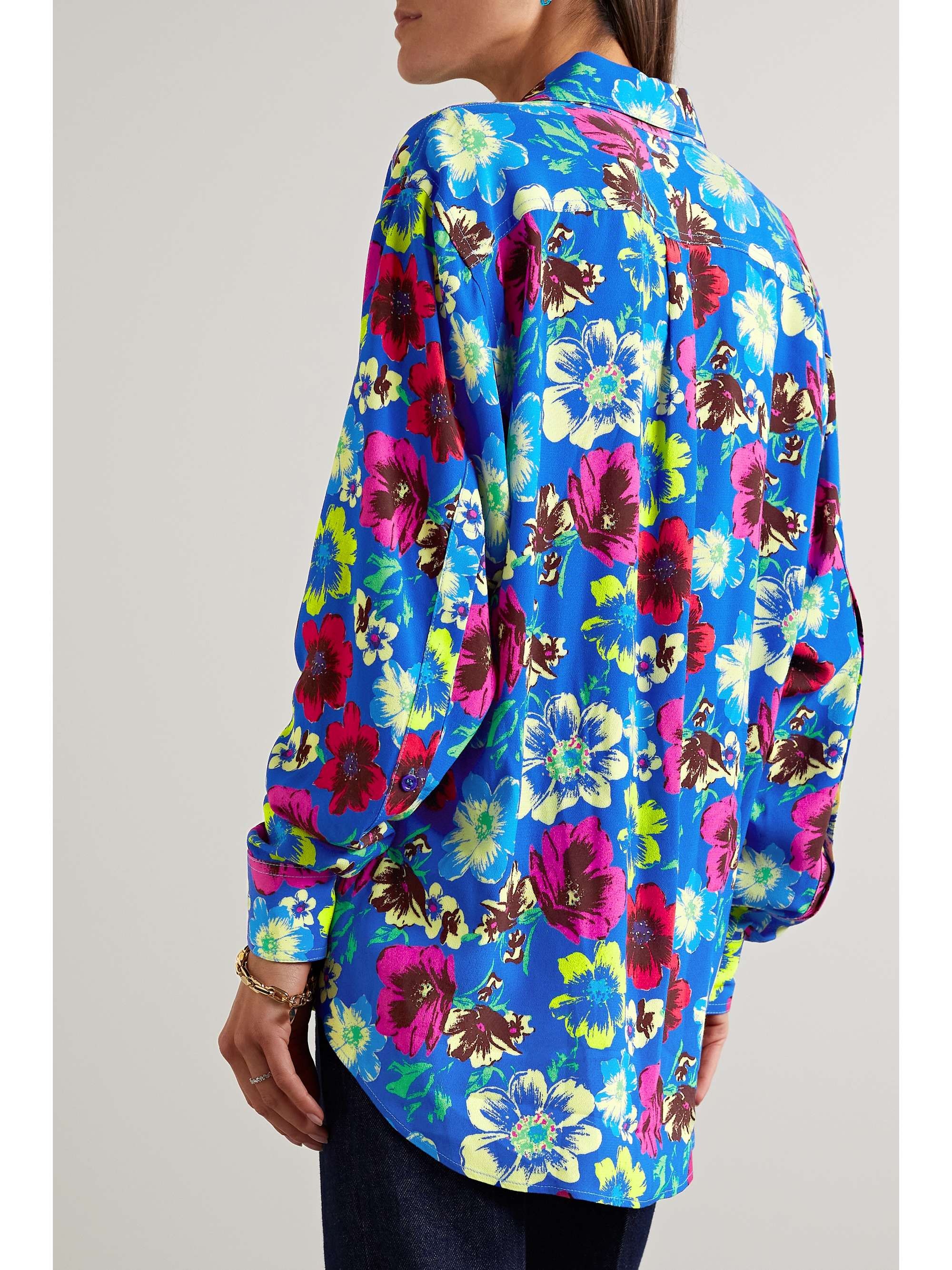 CHRISTOPHER JOHN ROGERS Floral-print crepe shirt