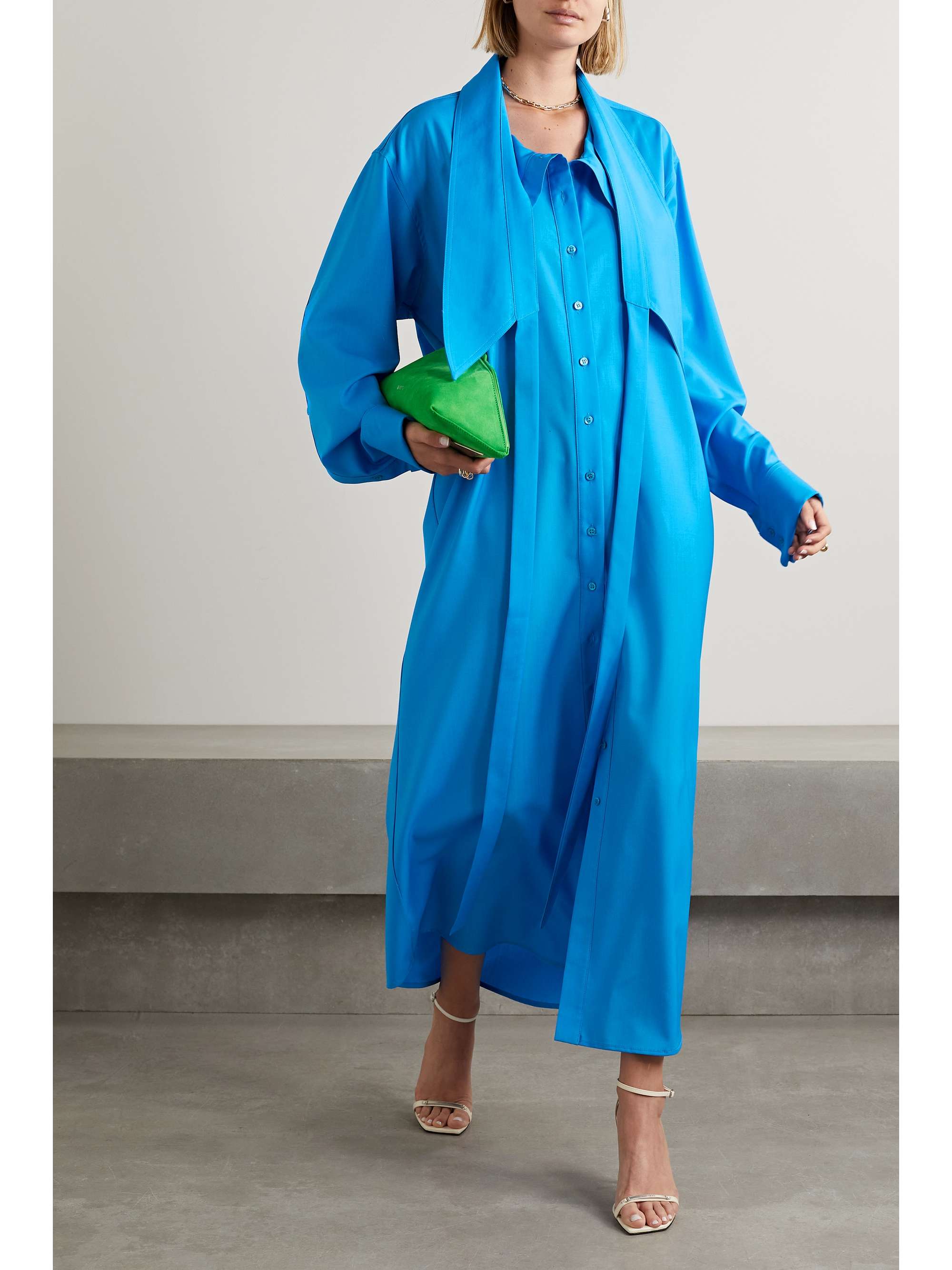 CHRISTOPHER JOHN ROGERS Wool maxi shirt dress