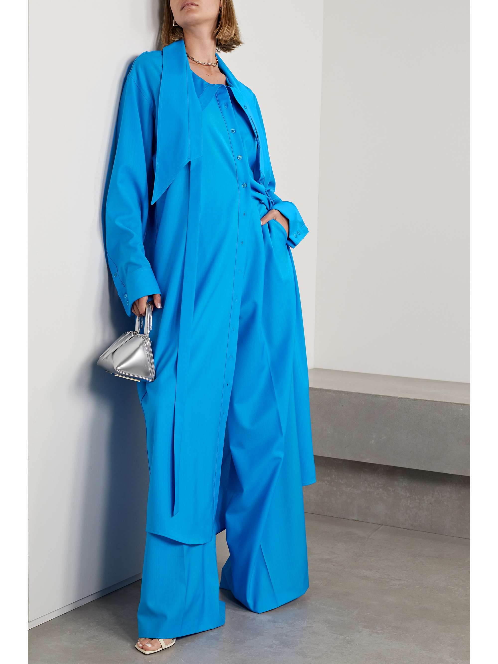 CHRISTOPHER JOHN ROGERS Wool maxi shirt dress