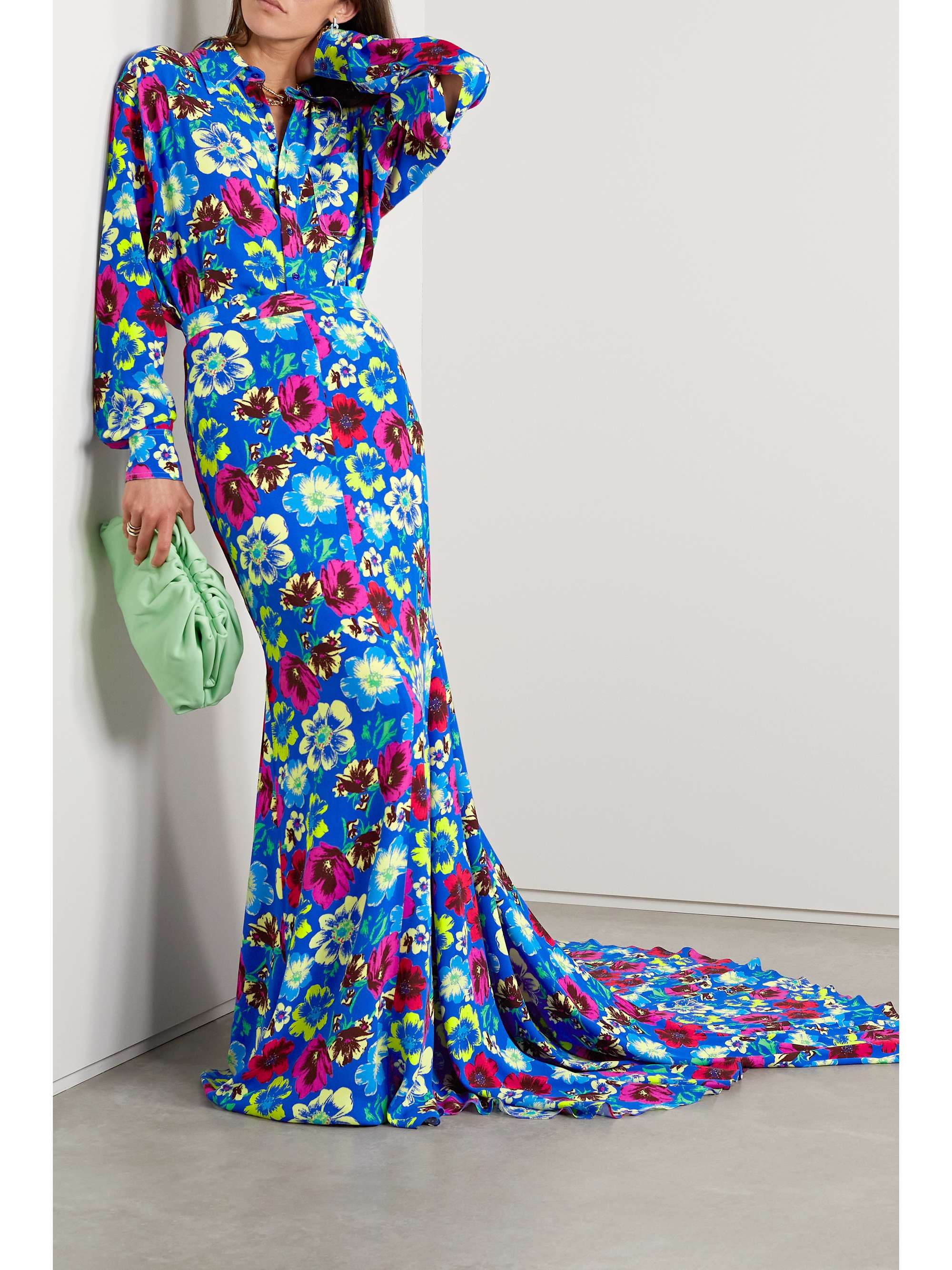 CHRISTOPHER JOHN ROGERS Floral-print crepe maxi skirt