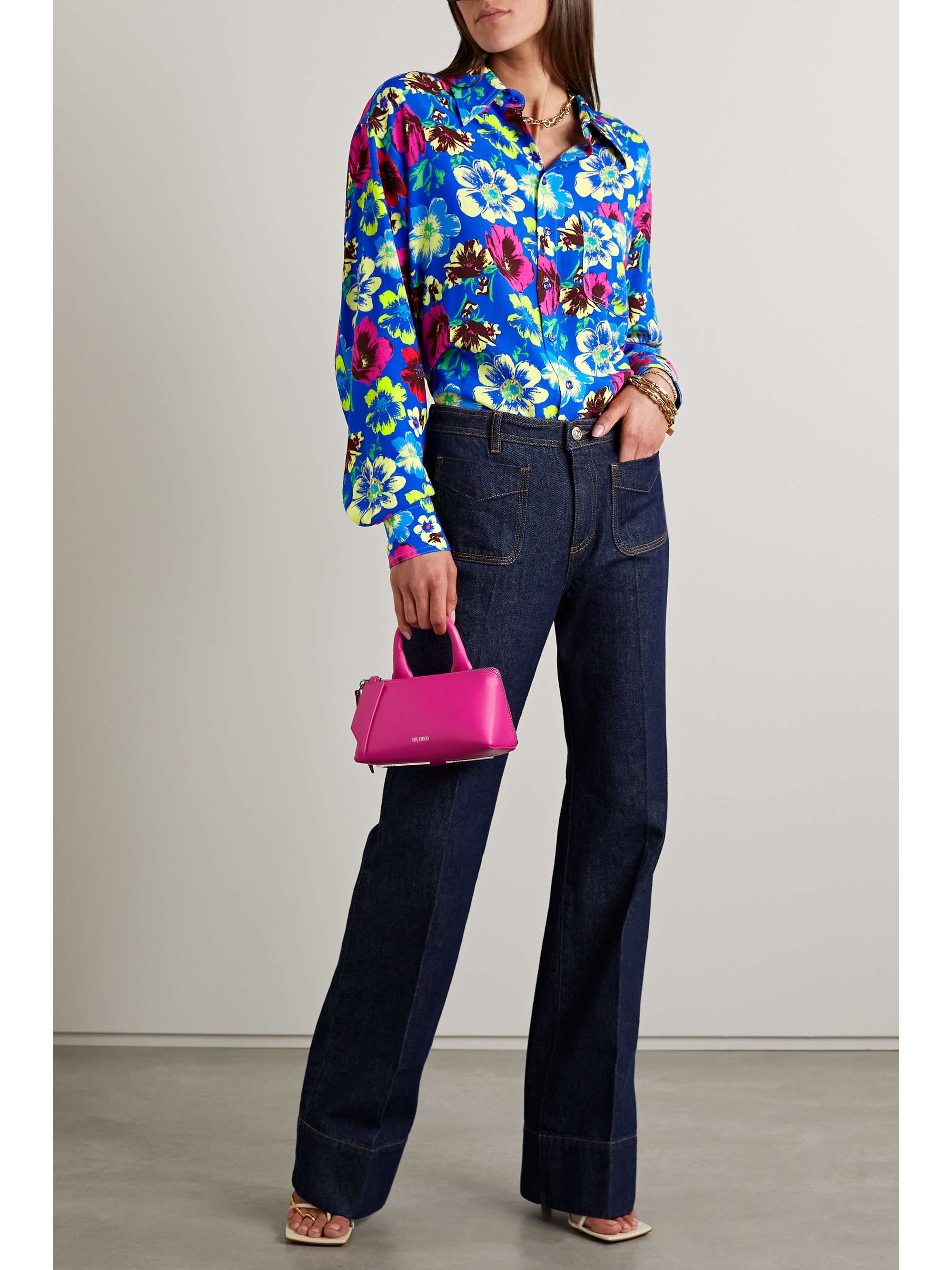 CHRISTOPHER JOHN ROGERS Floral-print crepe maxi skirt