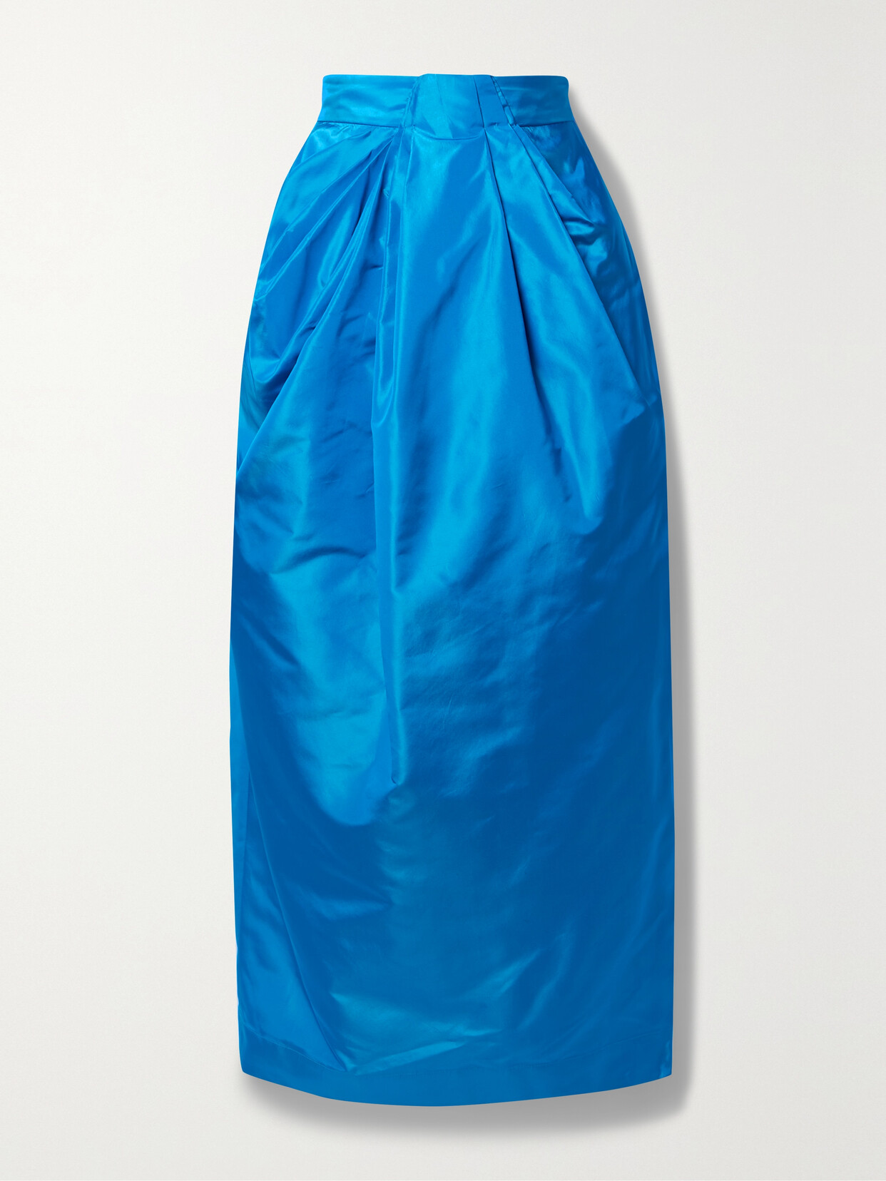 Christopher John Rogers - Pleated Silk-faille Maxi Skirt - Blue