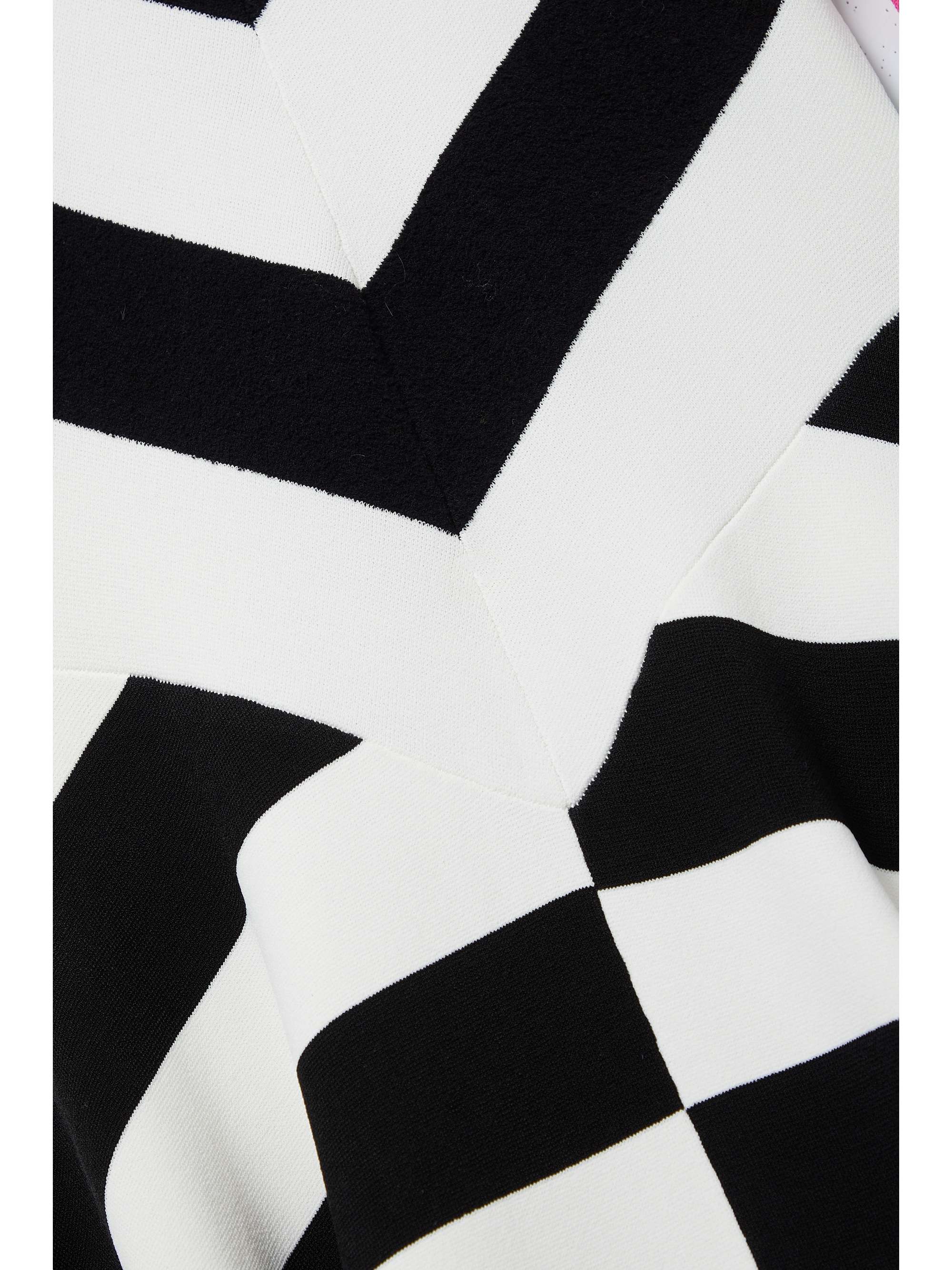 CHRISTOPHER JOHN ROGERS Asymmetrisches Maxikleid aus Stretch-Strick mit Streifen