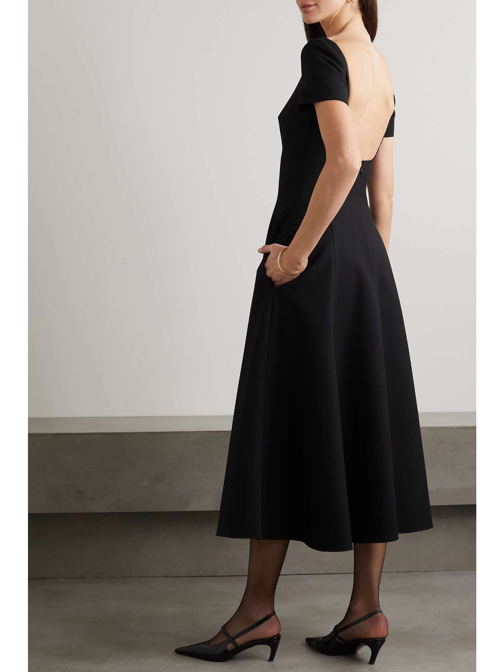 EMILIA WICKSTEAD Marielle open-back stretch-crepe midi dress