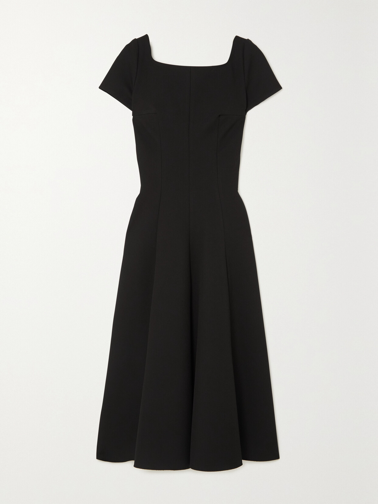 Emilia Wickstead - Marielle Open-back Stretch-crepe Midi Dress - Black