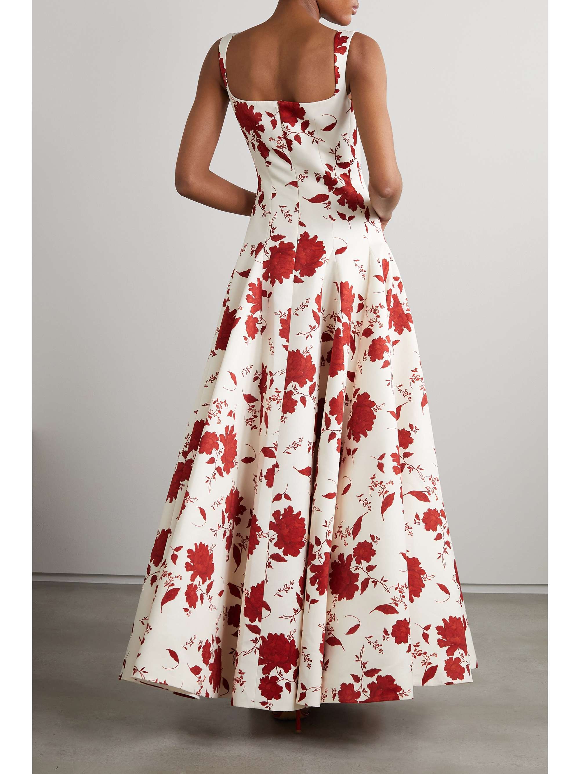 EMILIA WICKSTEAD Viri floral-print taffeta-faille gown