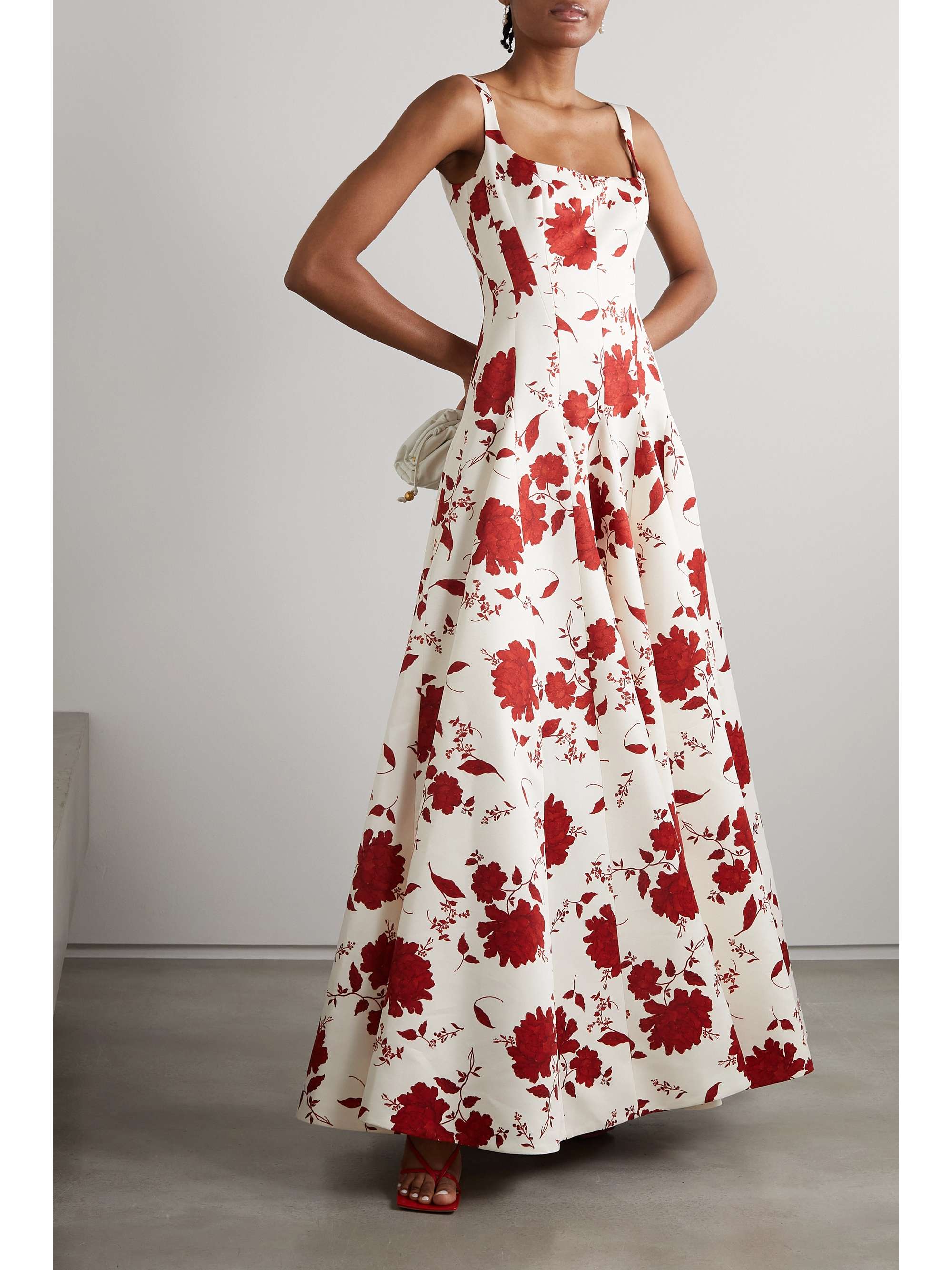 EMILIA WICKSTEAD Viri floral-print taffeta-faille gown