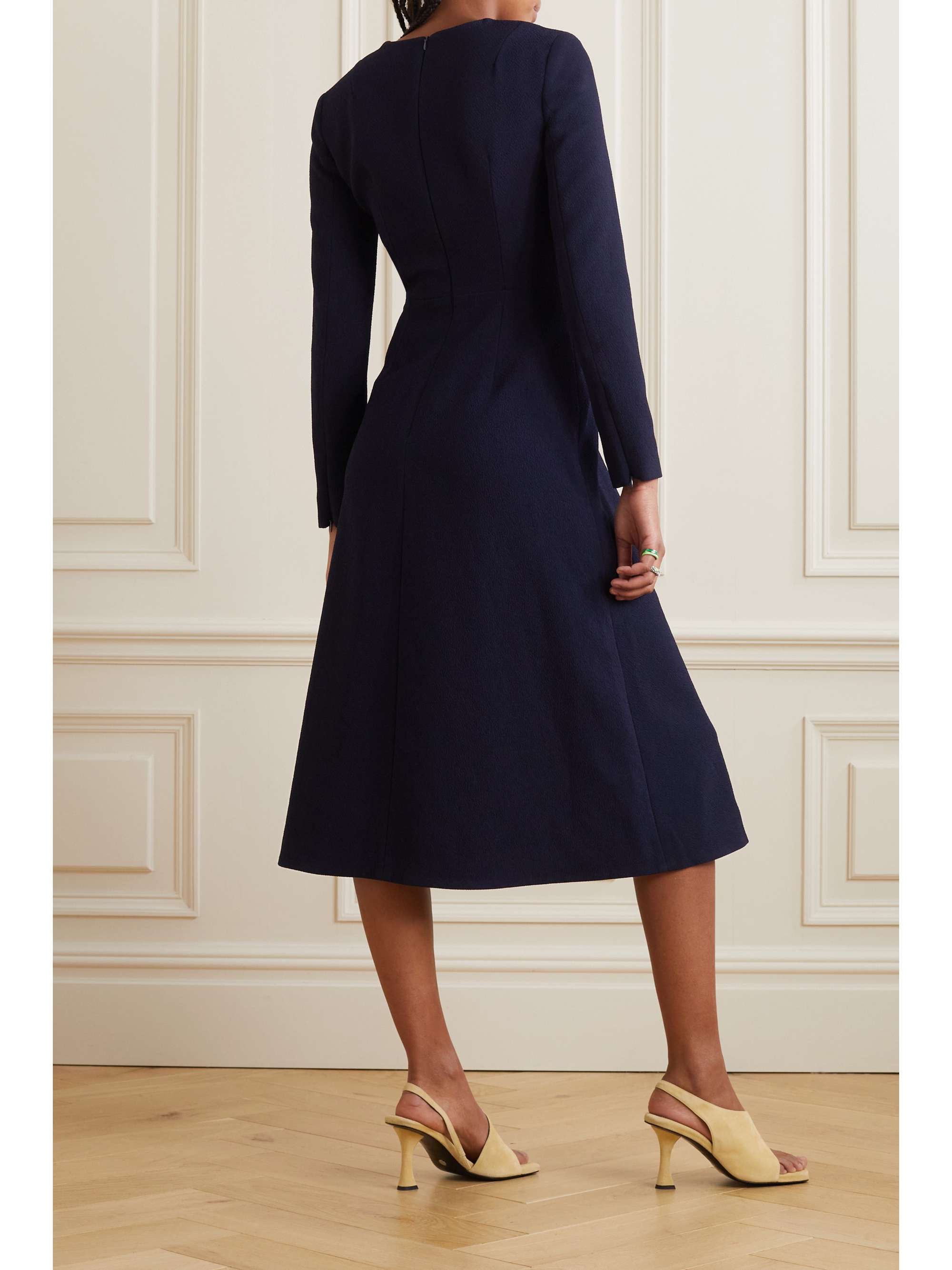 EMILIA WICKSTEAD Elta wrap-effect stretch-crepe midi dress