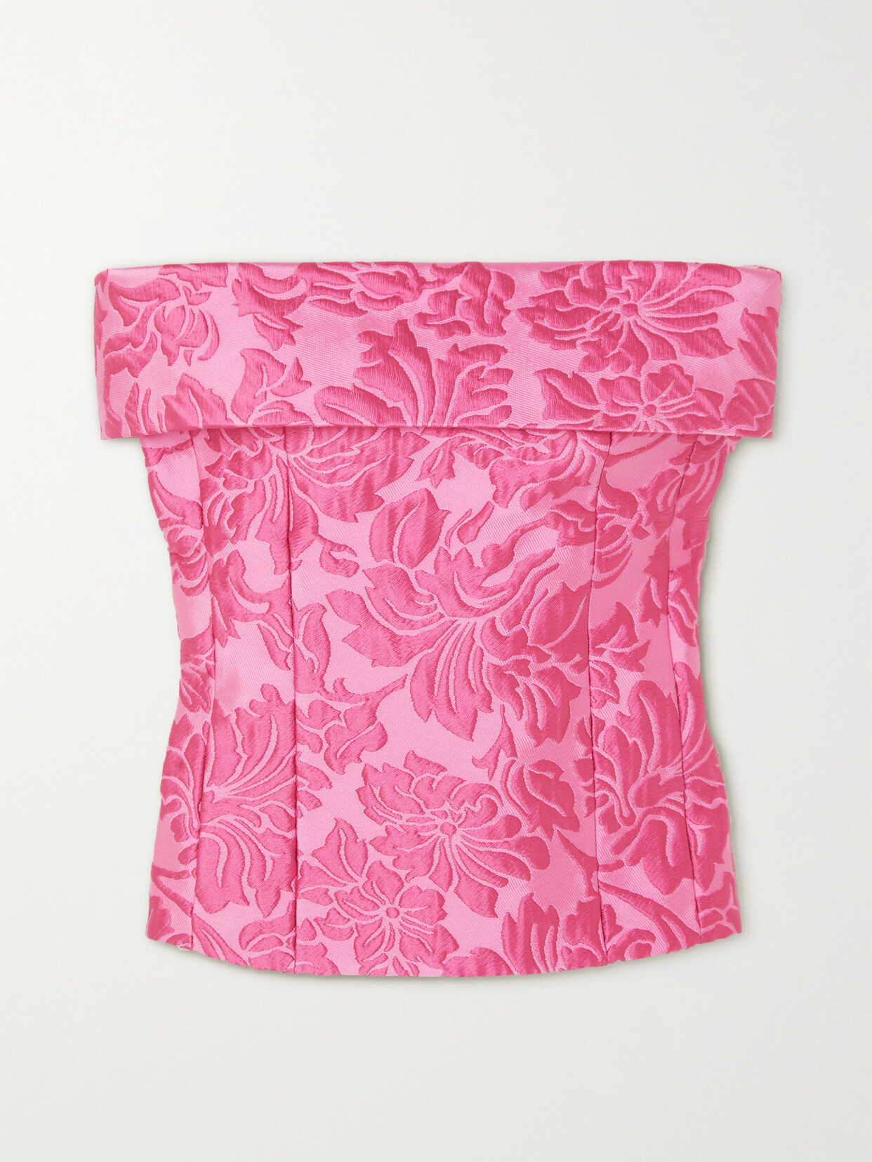 Emilia Wickstead - Karin Strapless Cloqué Top - Pink