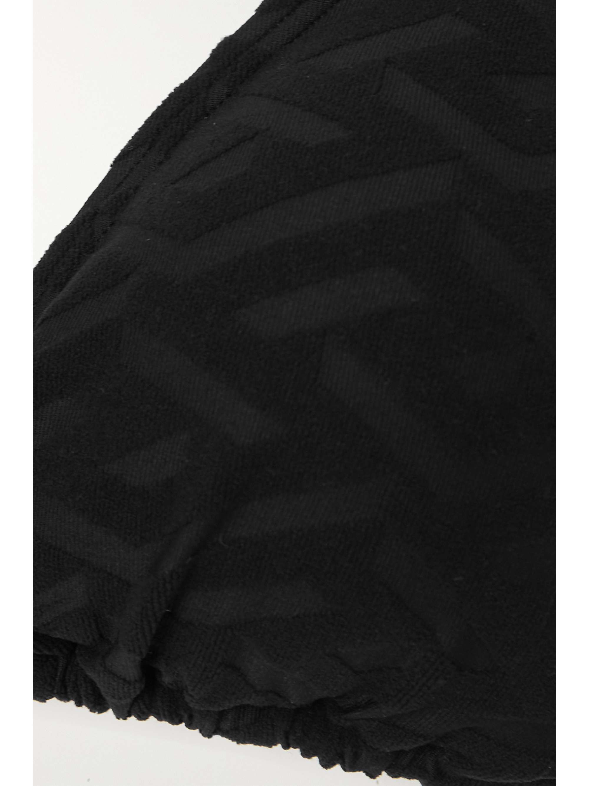 VERSACE La Greca stretch-terry jacquard triangle bikini top