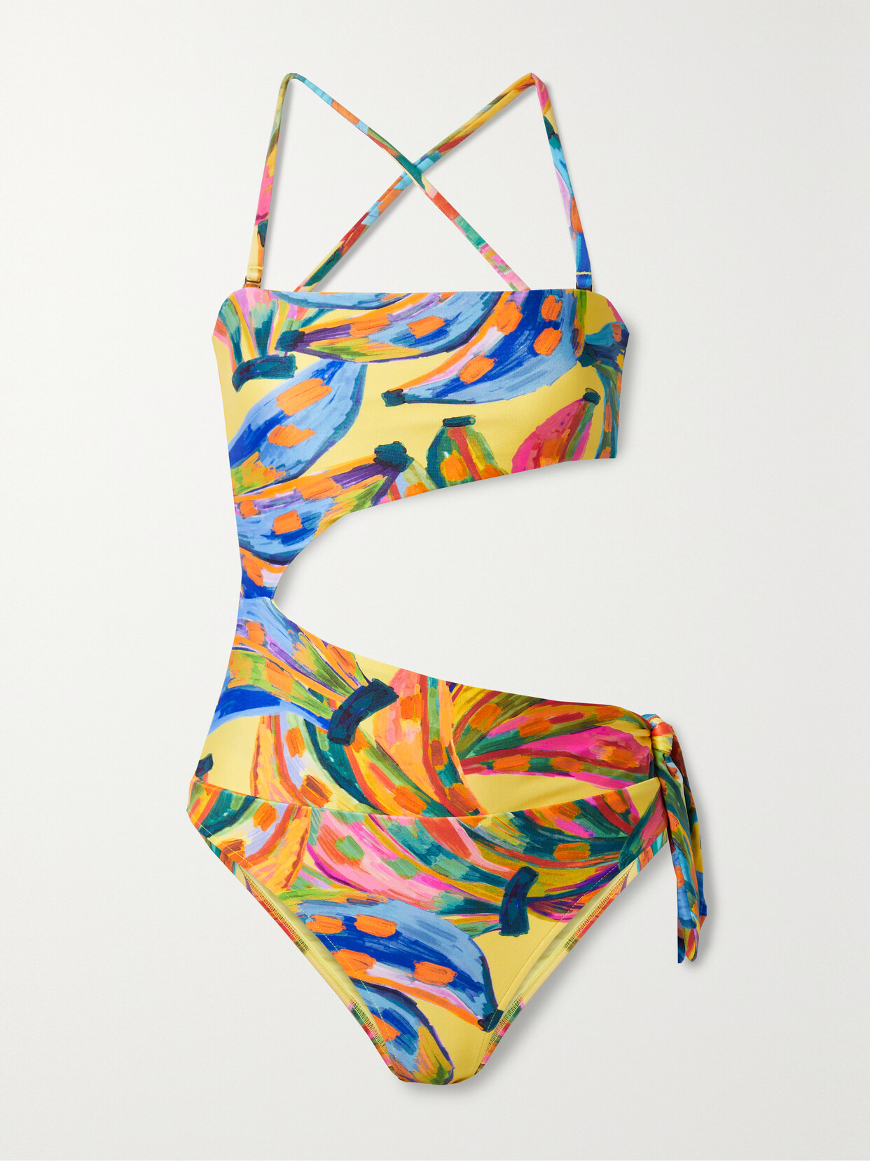 Farm Rio - Cutout Printed Swimsuit - Blue