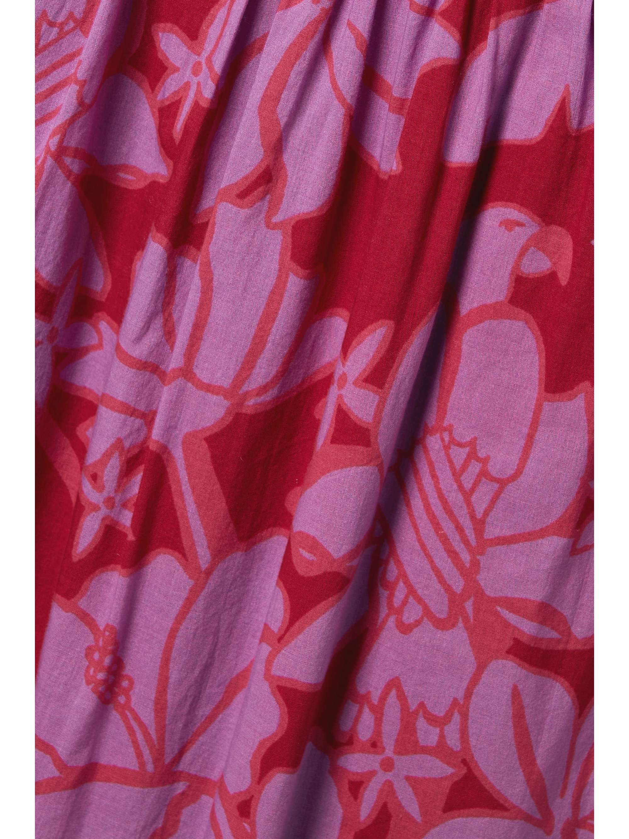 FARM RIO Shirred floralprint cottonvoile midi dress NETAPORTER