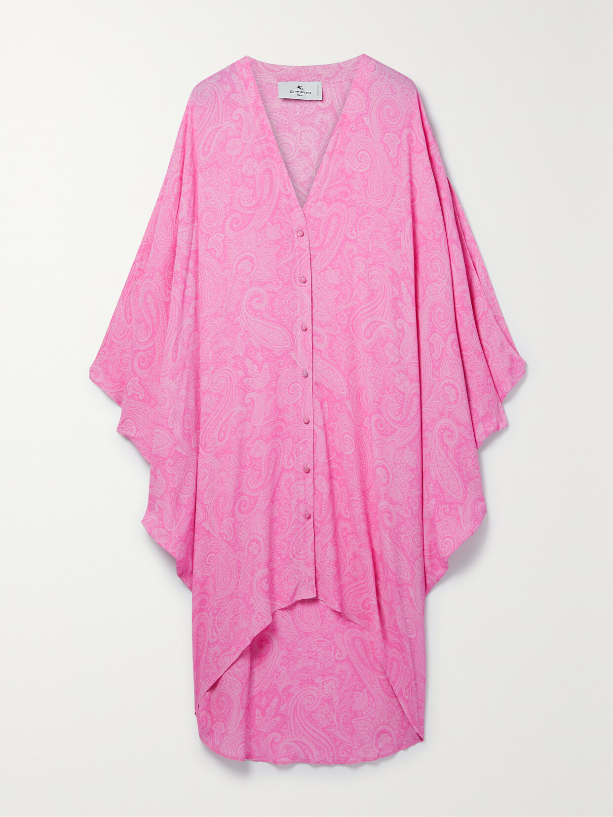 Etro - Paisley-print Crepe De Chine Kaftan - Pink