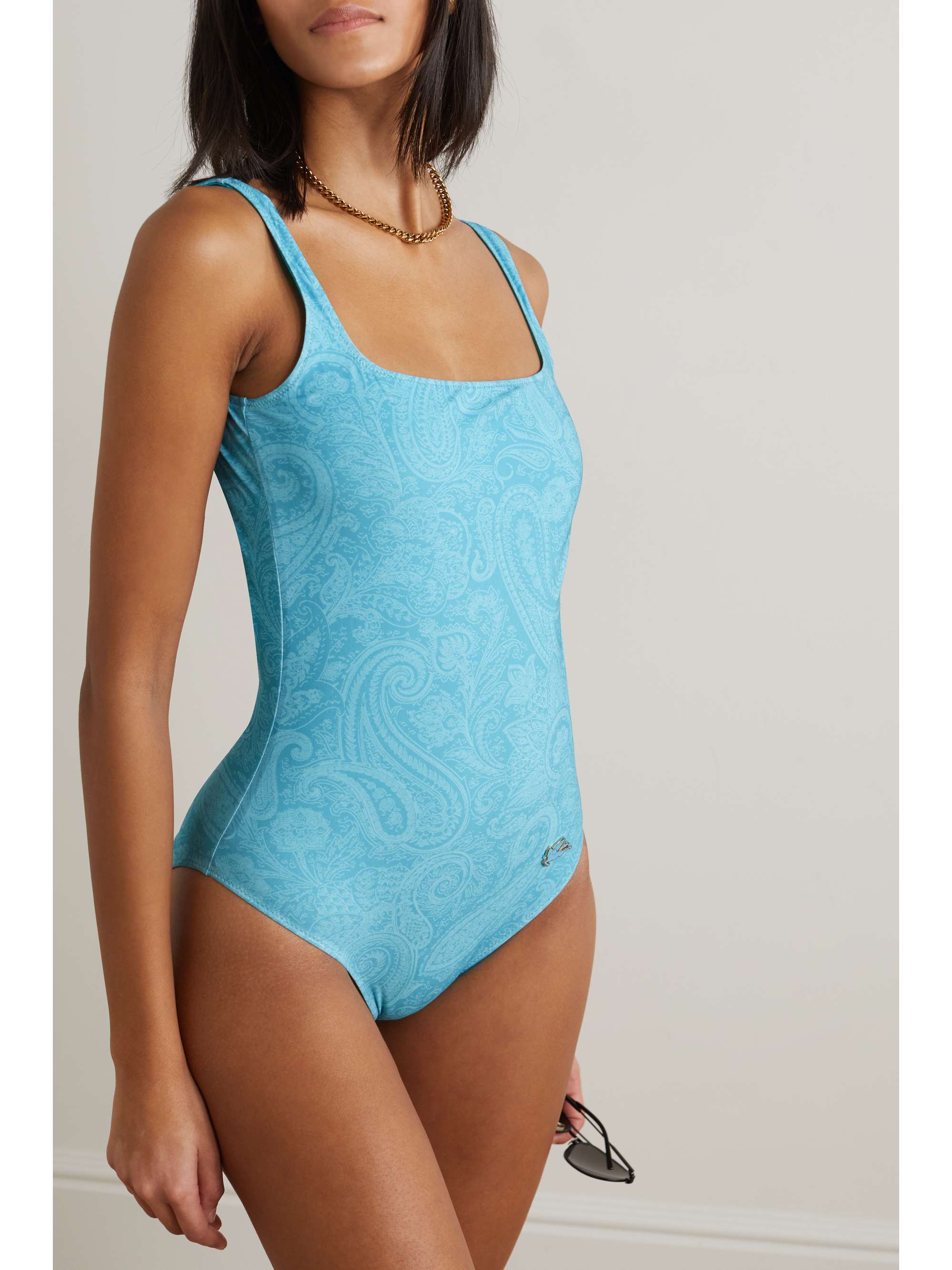 ETRO Open-back paisley-print swimsuit