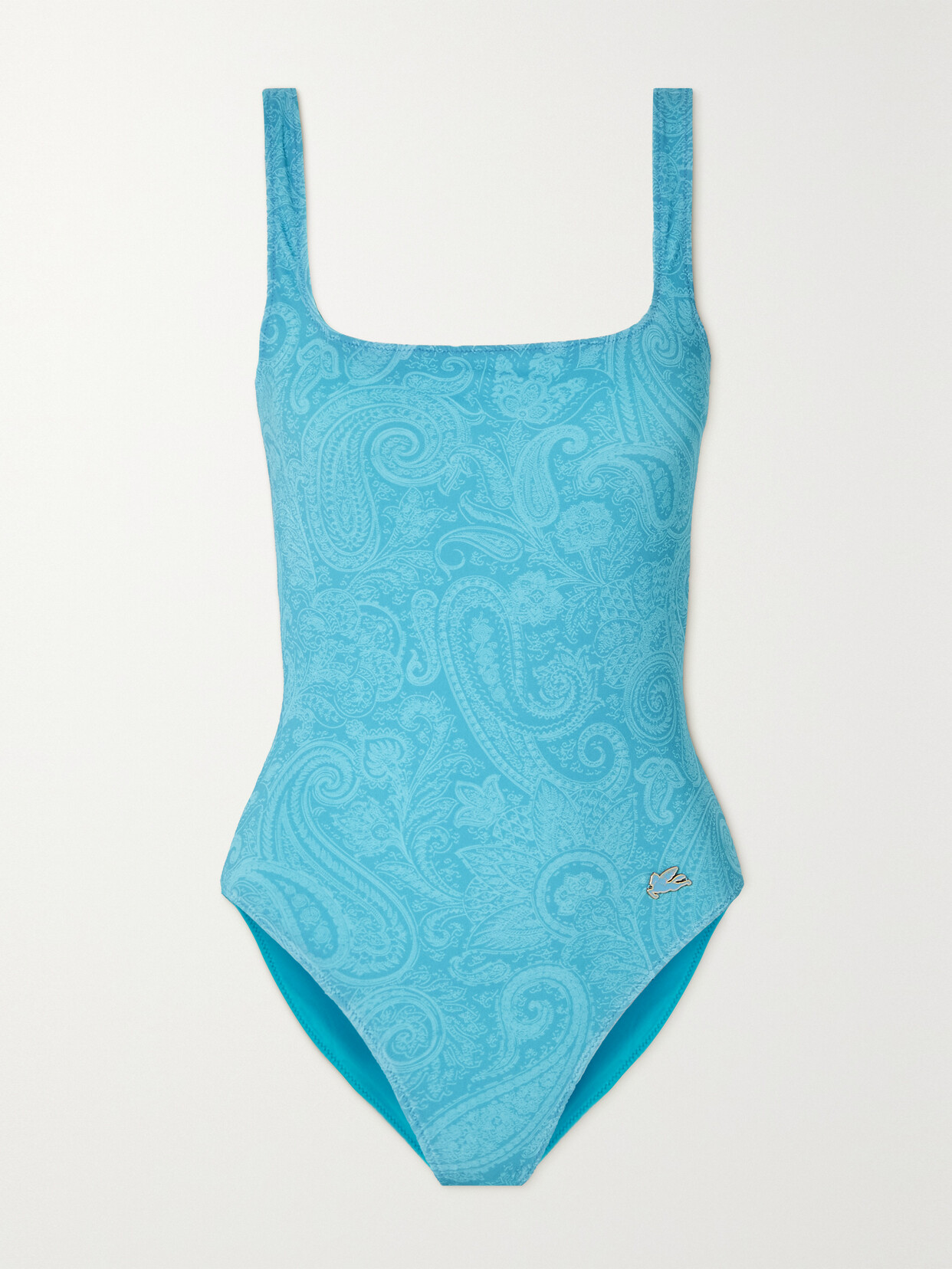 Etro - Open-back Paisley-print Swimsuit - Blue