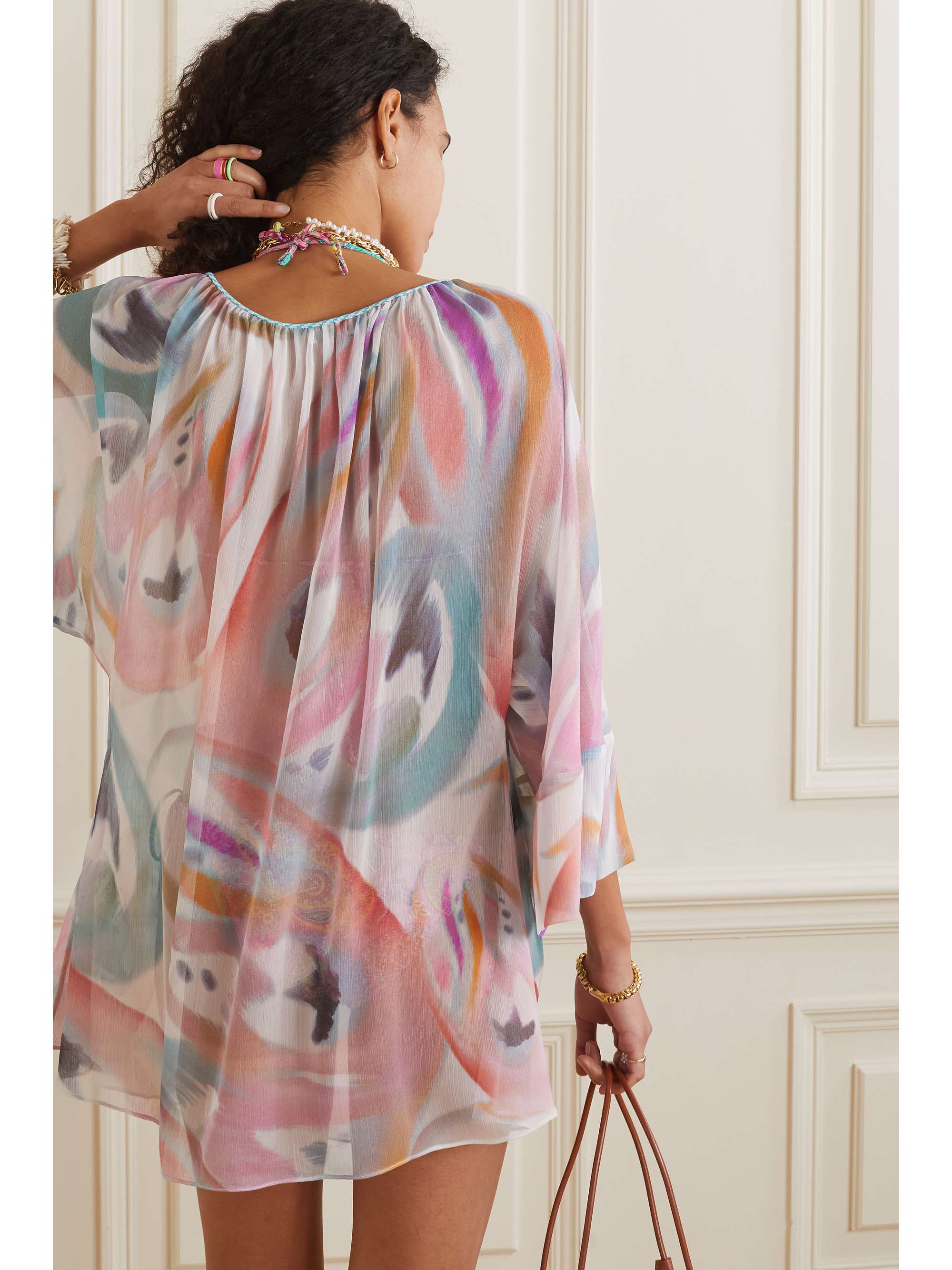 ETRO Printed voile coverup