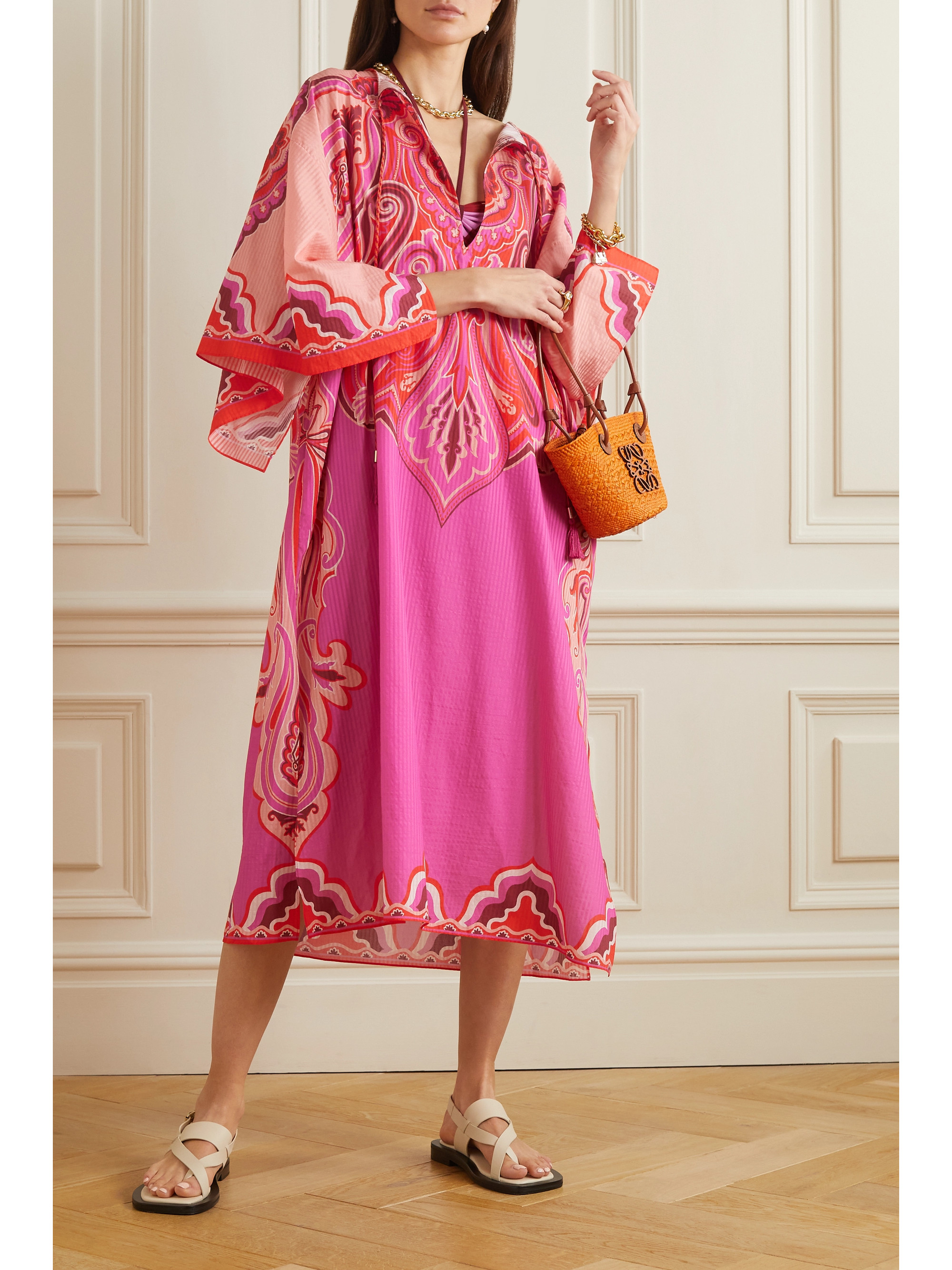 Etro Paisley-print cotton and silk-blend kaftan