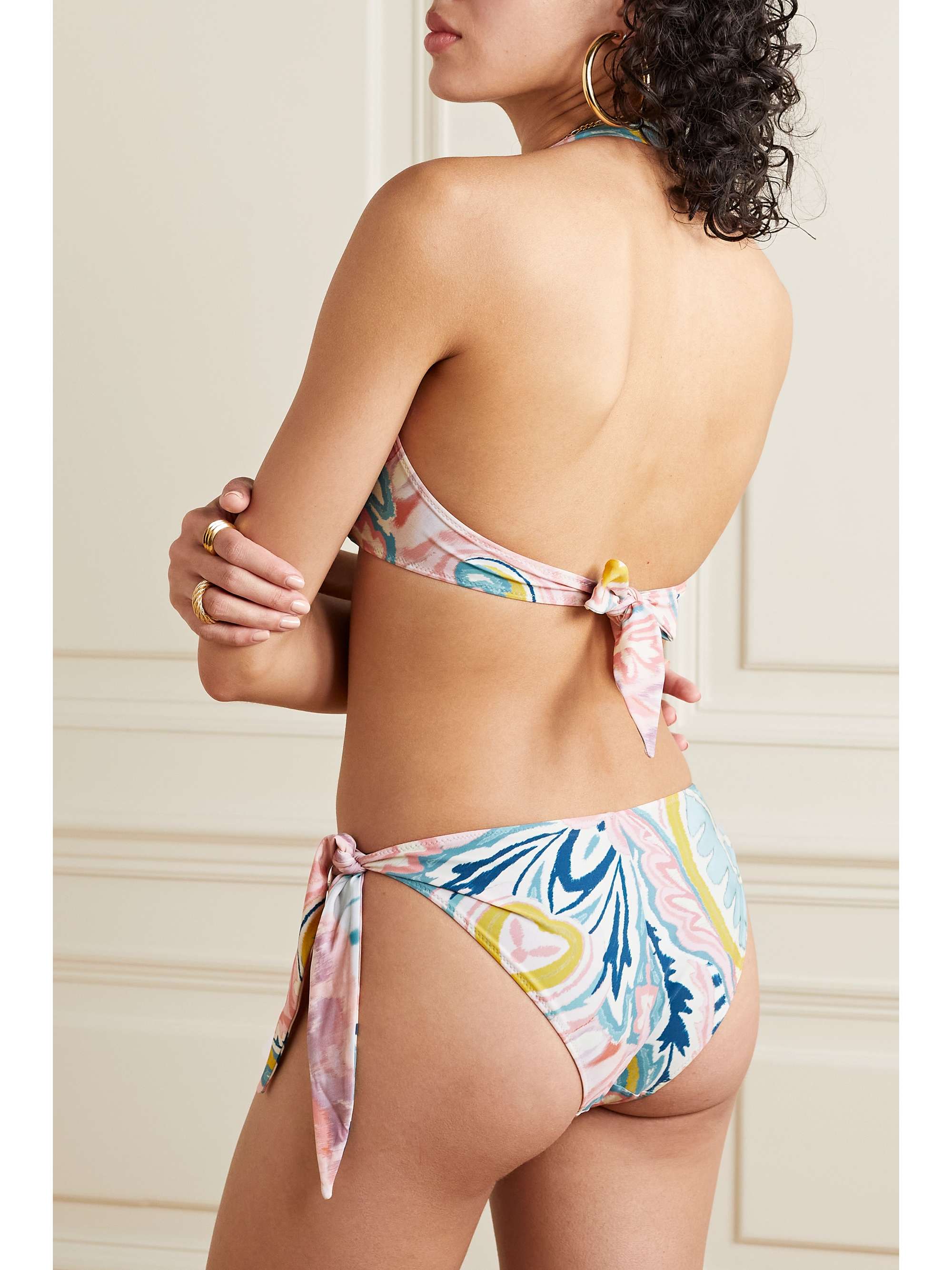ETRO Printed halterneck bikini