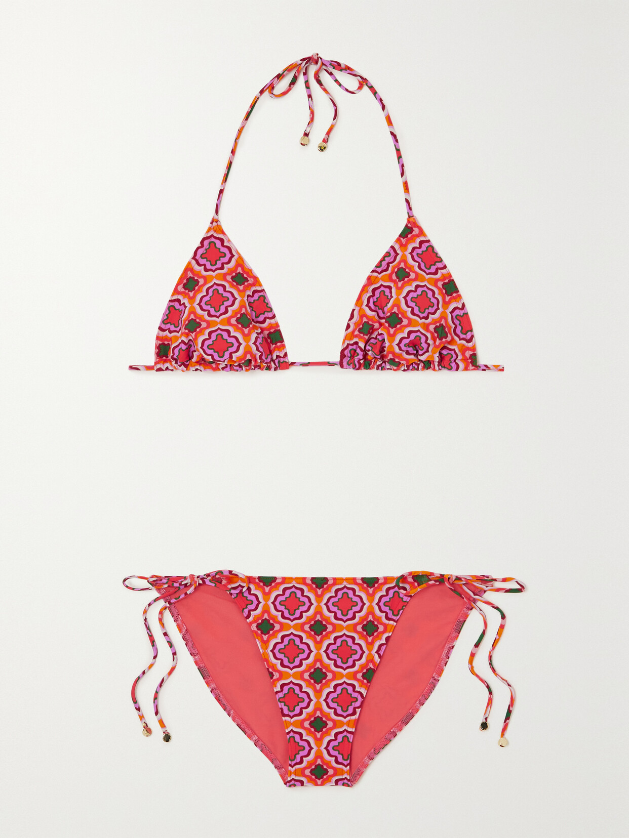 Etro - Seawear Paisley-print Halterneck Bikini - Orange