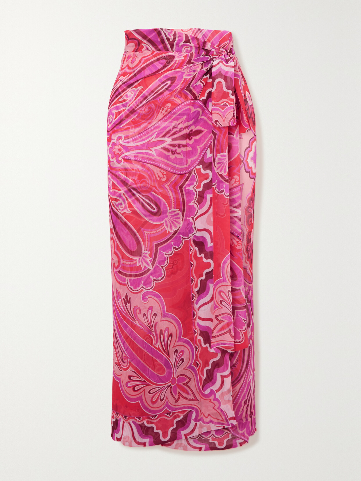 Etro - Printed Voile Pareo - Pink