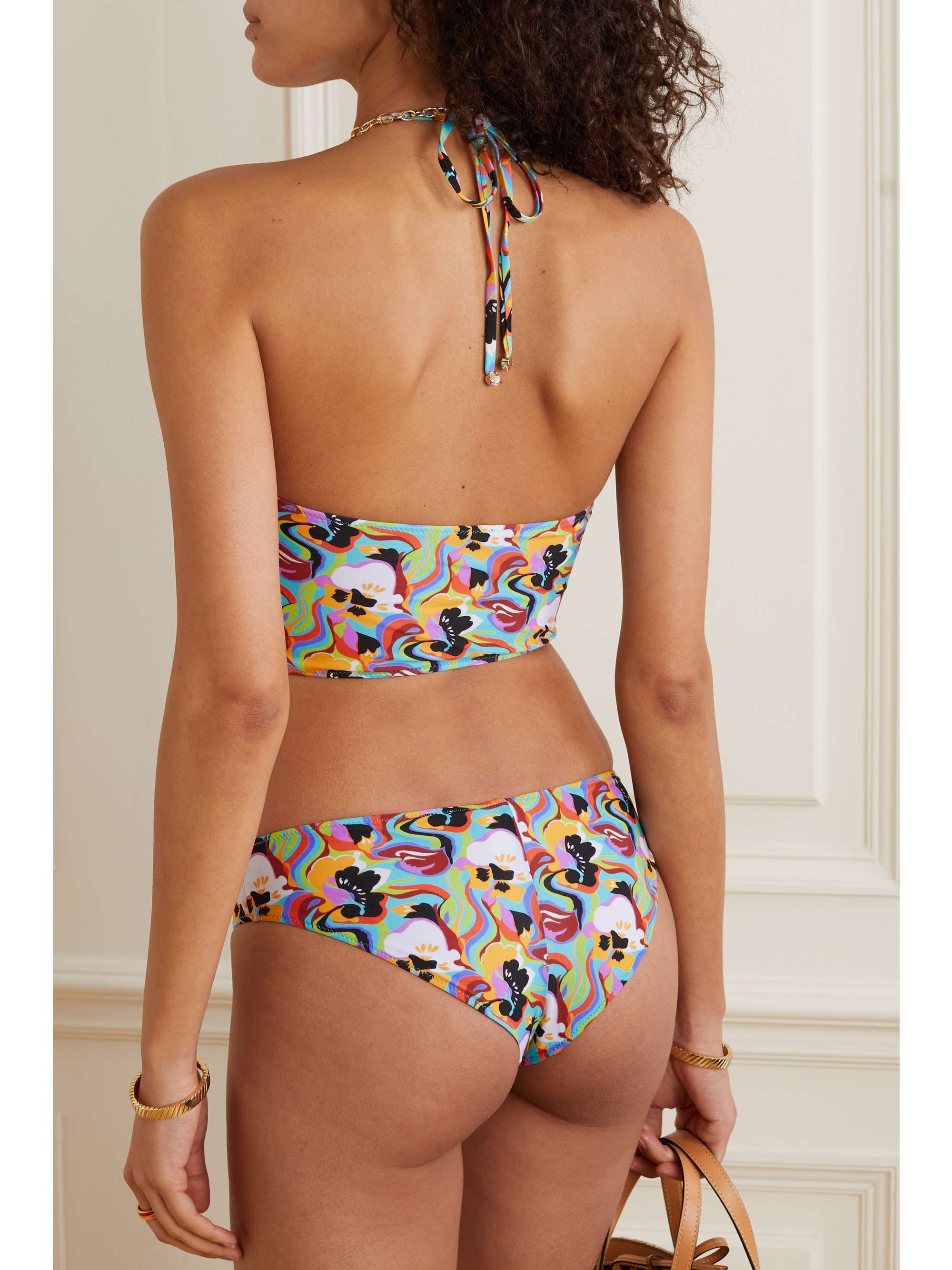 ETRO Floral-print halterneck bikini