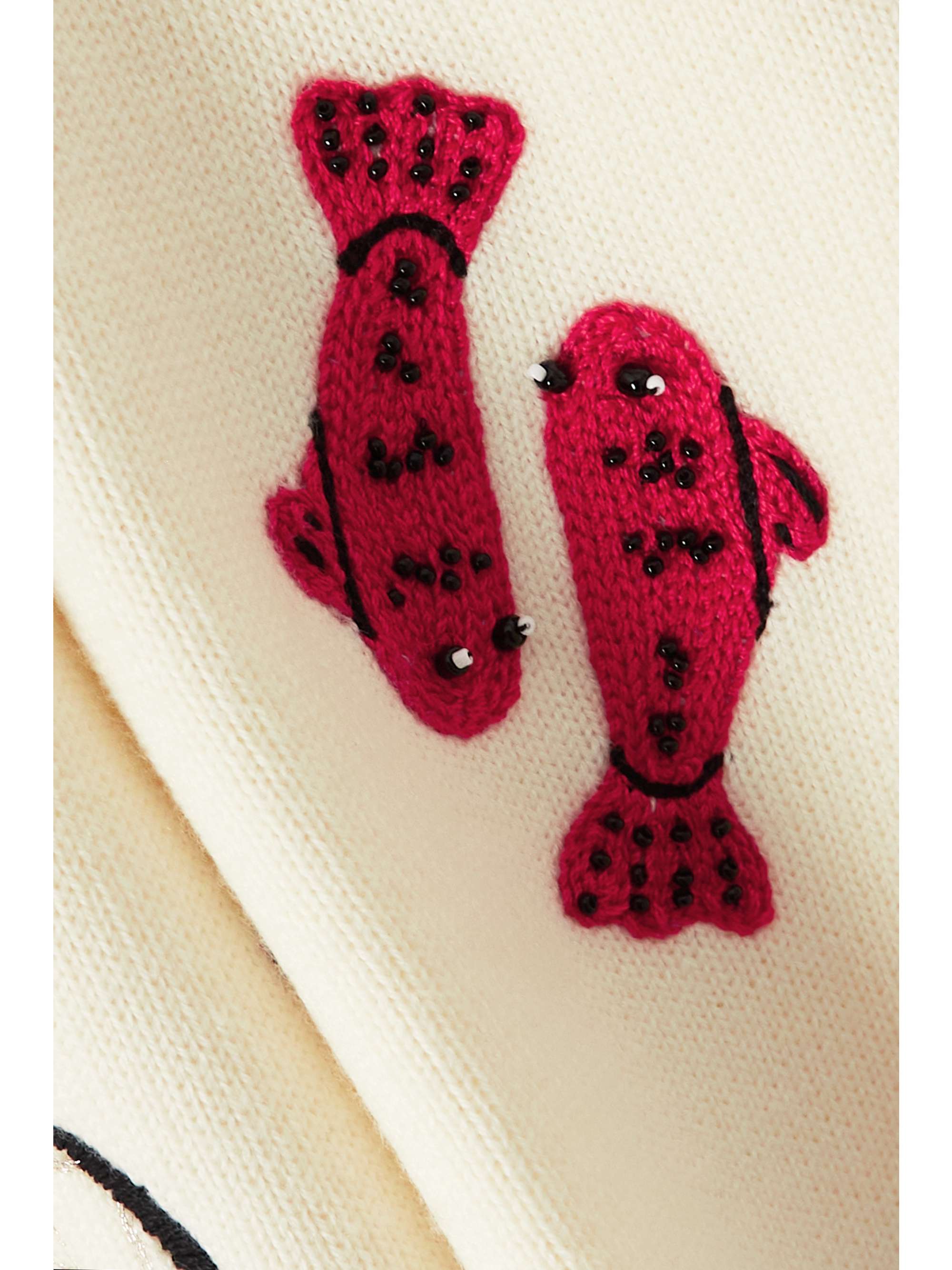 ALANUI Lucky Charm fringed embroidered wool cardigan